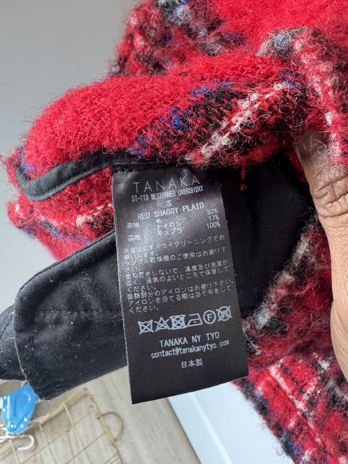 Tanaka Red Oversized Western Overshirt