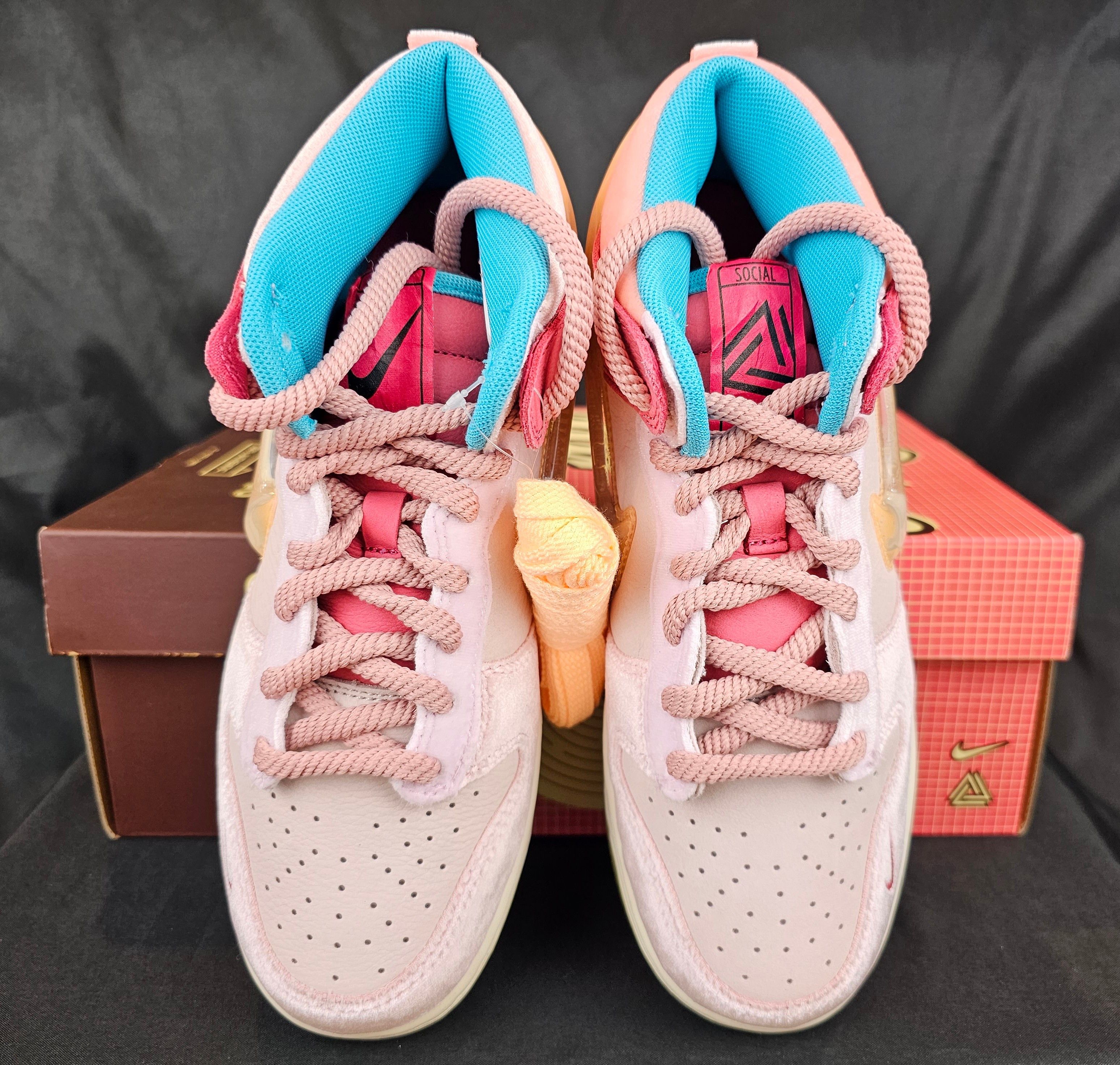 Nike Dunk Mid x Social Status Strawberry Milk Free Lunch