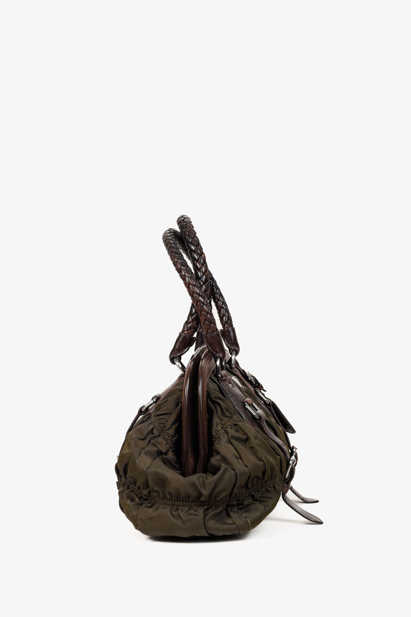 Prada Prada Resort 2007 Green Tessuto Gaufre Nylon Shoulder Bag Size ONE SIZE - 3 Thumbnail