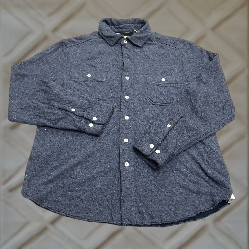 Tommy Bahama Tommy Bahama Jeans Shaket Heavyweight Button Down Shirt Mens Medium Blue Casual Box No. Size US M / EU 48-50 / 2 - 1 Thumbnail