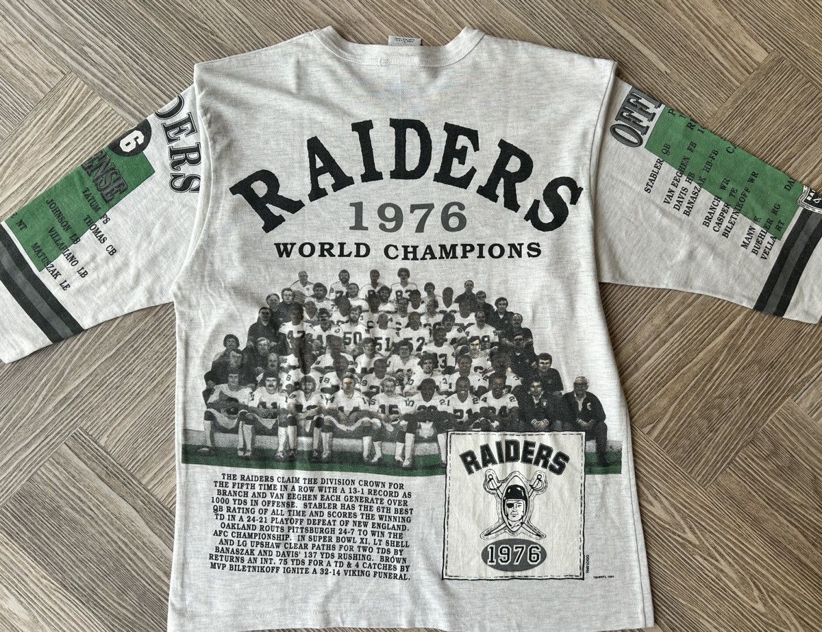 NFL × Vintage Vintage Oakland Raiders “1976 World Champ” by LONG GONE USA Size US L / EU 52-54 / 3 - 4 Thumbnail