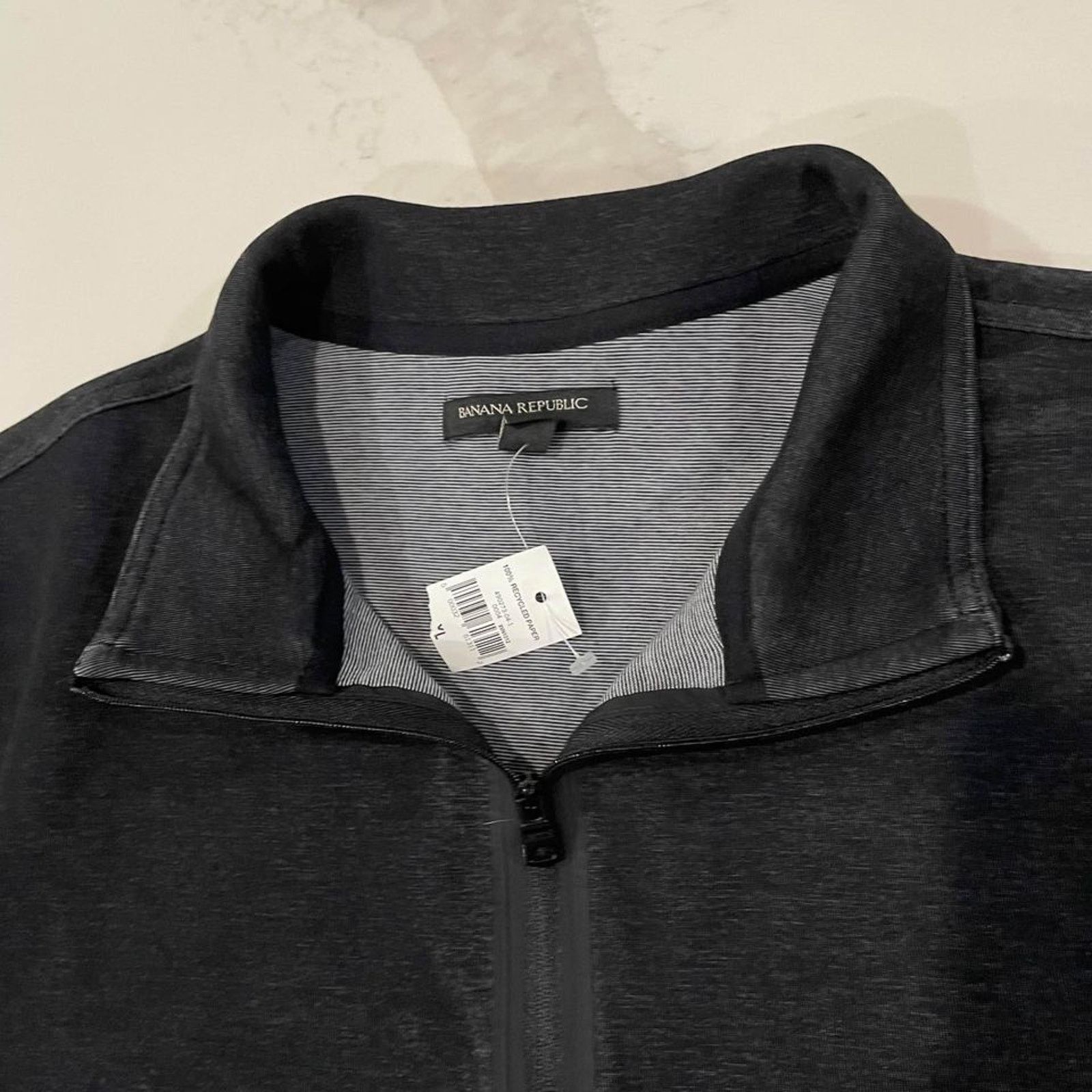 Banana Republic Banana Republic NWT Charcoal Gray Half Zip Sweater Mens XL Size US XL / EU 56 / 4 - 2 Thumbnail