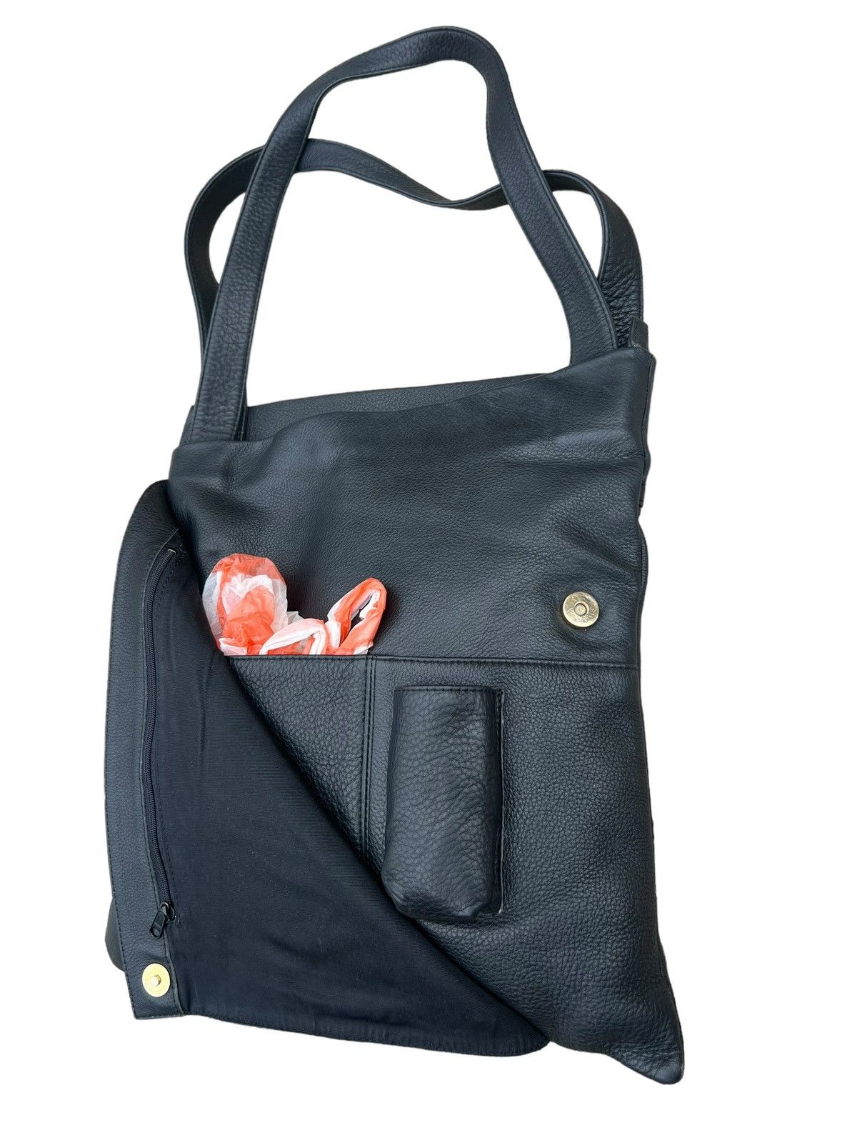 Leather TAKANO Japan Black Leather Asymmetrical Tote Bag Size ONE SIZE - 13 Thumbnail