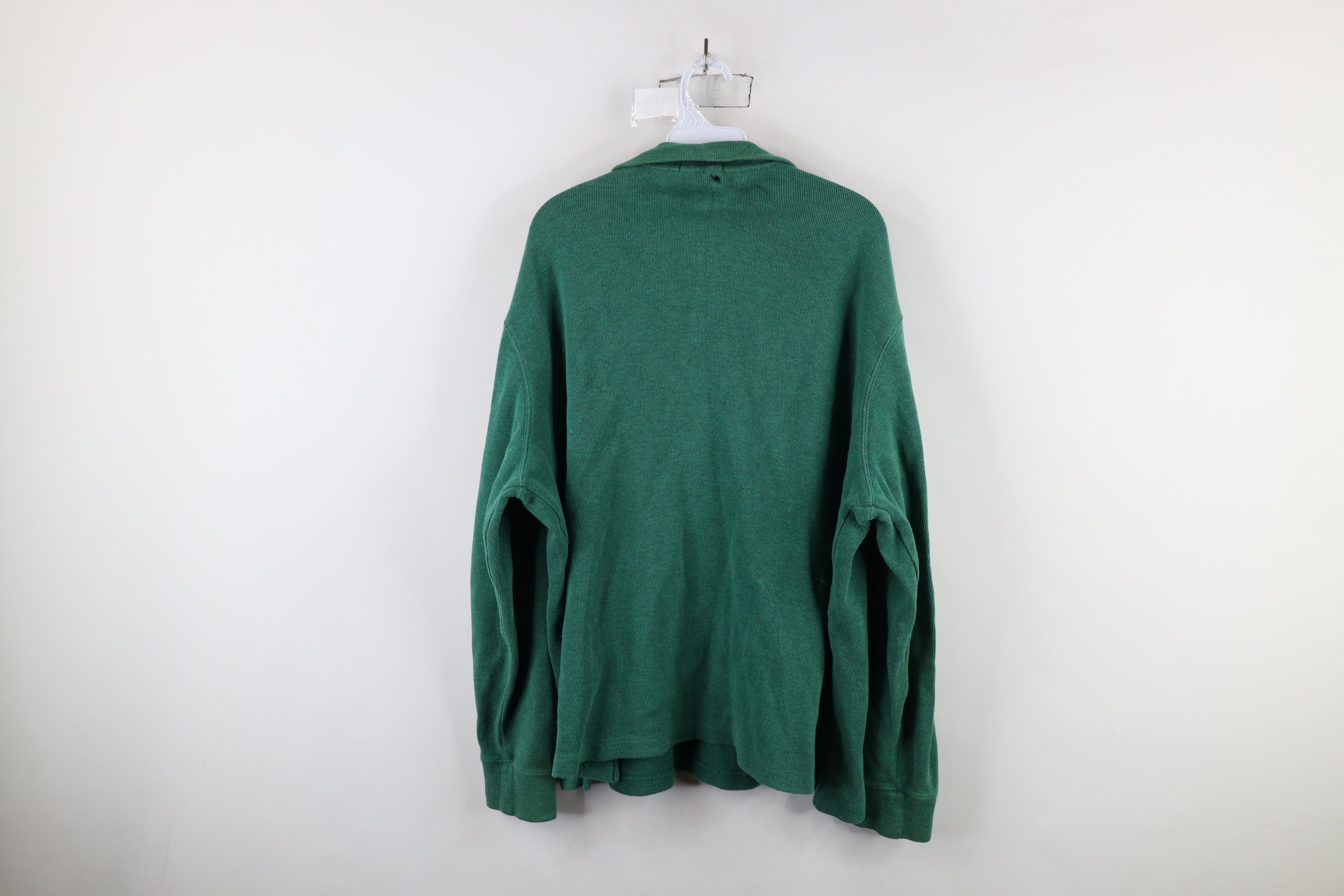 Ralph Lauren × Vintage Vintage Ralph Lauren Cotton Ribbed Knit Half Zip Sweater Size US XL / EU 56 / 4 - 12 Thumbnail