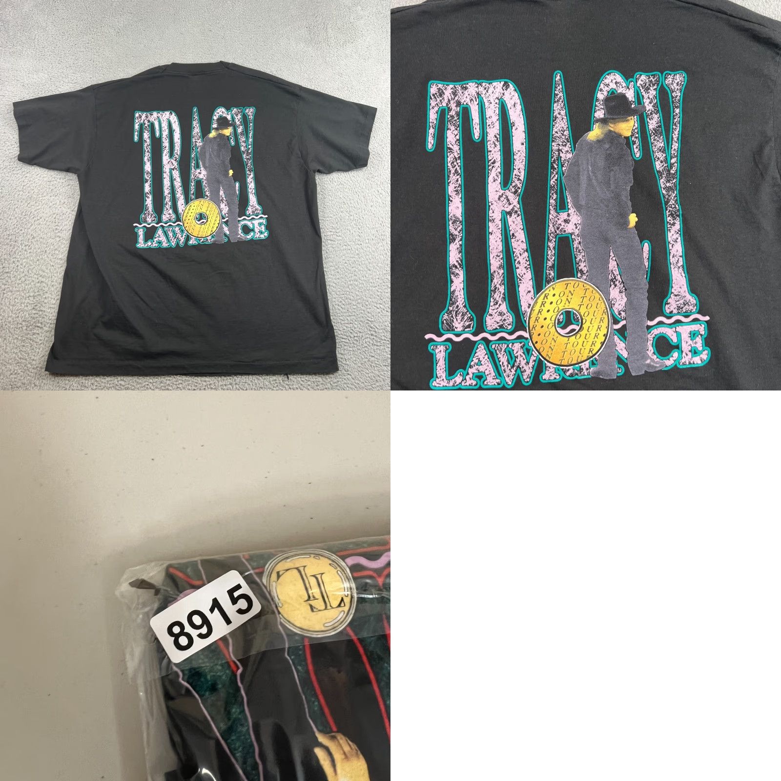 Fruit Of The Loom VINTAGE Tracy Lawrence T-shirt Men’s 2XL Black 1990s Tour Graphic Tee Country Music Hip Hop Size US XXL / EU 58 / 5 - 8 Thumbnail