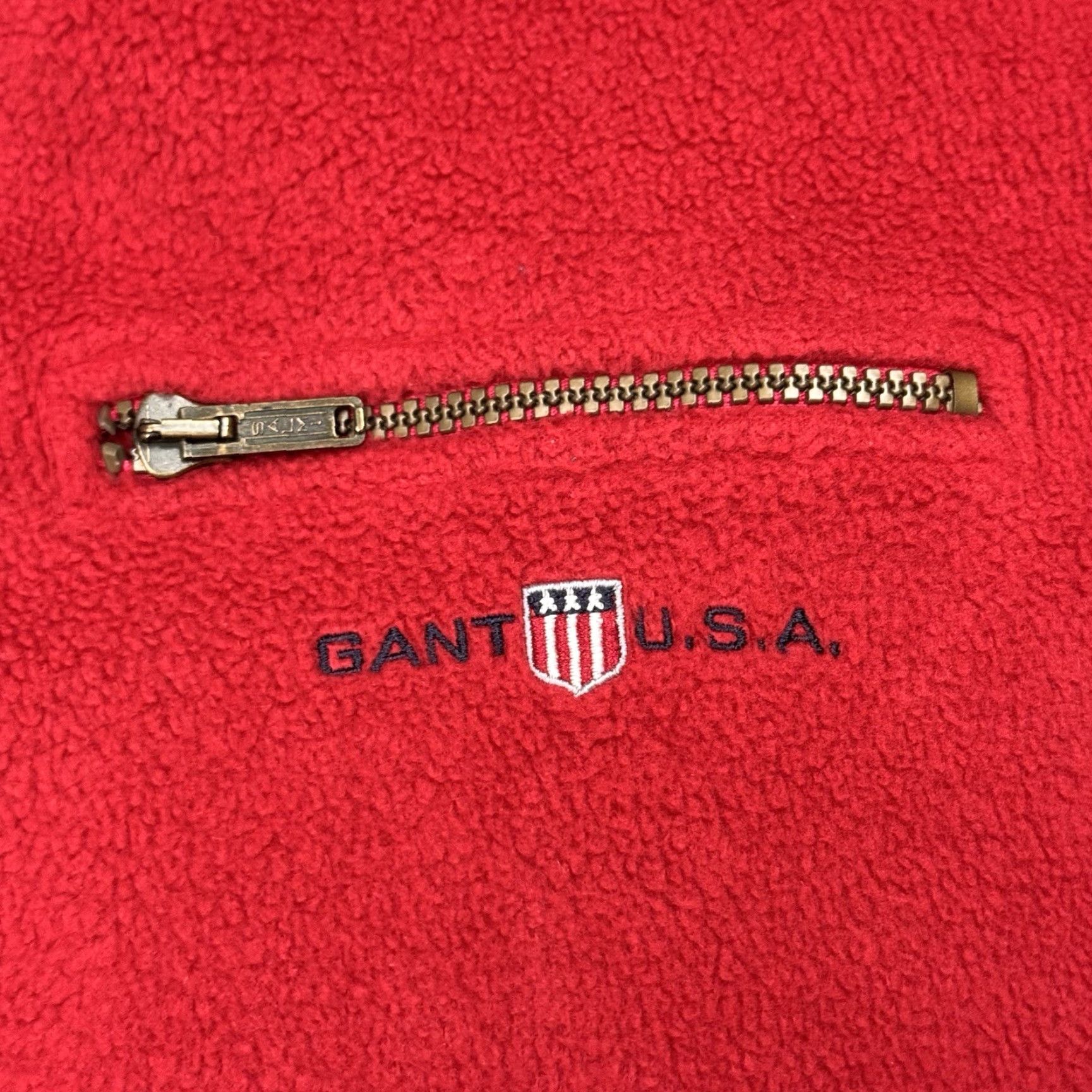 Gant VINTAGE GANT Rugger USA Rugger Fleece 1/4 Zip Embroidered Red Pullover Sweatshirt size M Men Regular Long Sleeve 90s Size US M / EU 48-50 / 2 - 3 Thumbnail