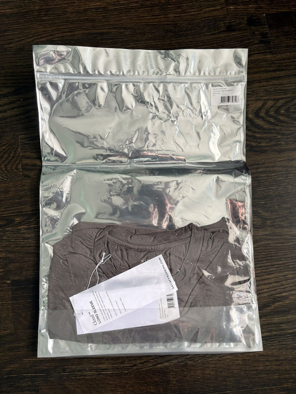 Satisfy Satisfy Cloud Merino Running Long Brown Wool Tee Shirt Size US M / EU 48-50 / 2 - 8 Thumbnail