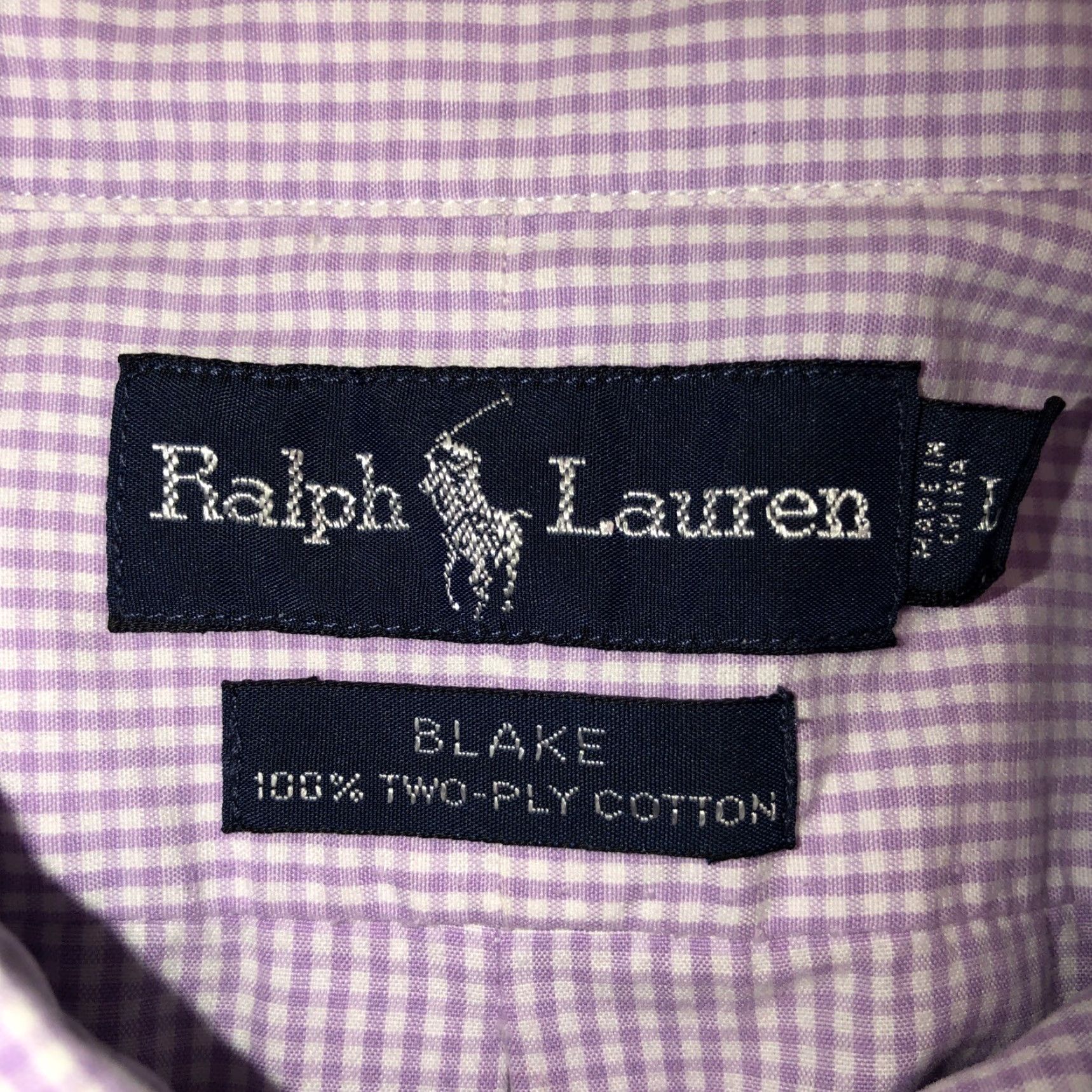 Polo Ralph Lauren Polo Ralph Lauren Shirt Men L Button-Up Plaid Purple Long Sleeve Collared Baseball-Style Size US L / EU 52-54 / 3 - 4 Thumbnail