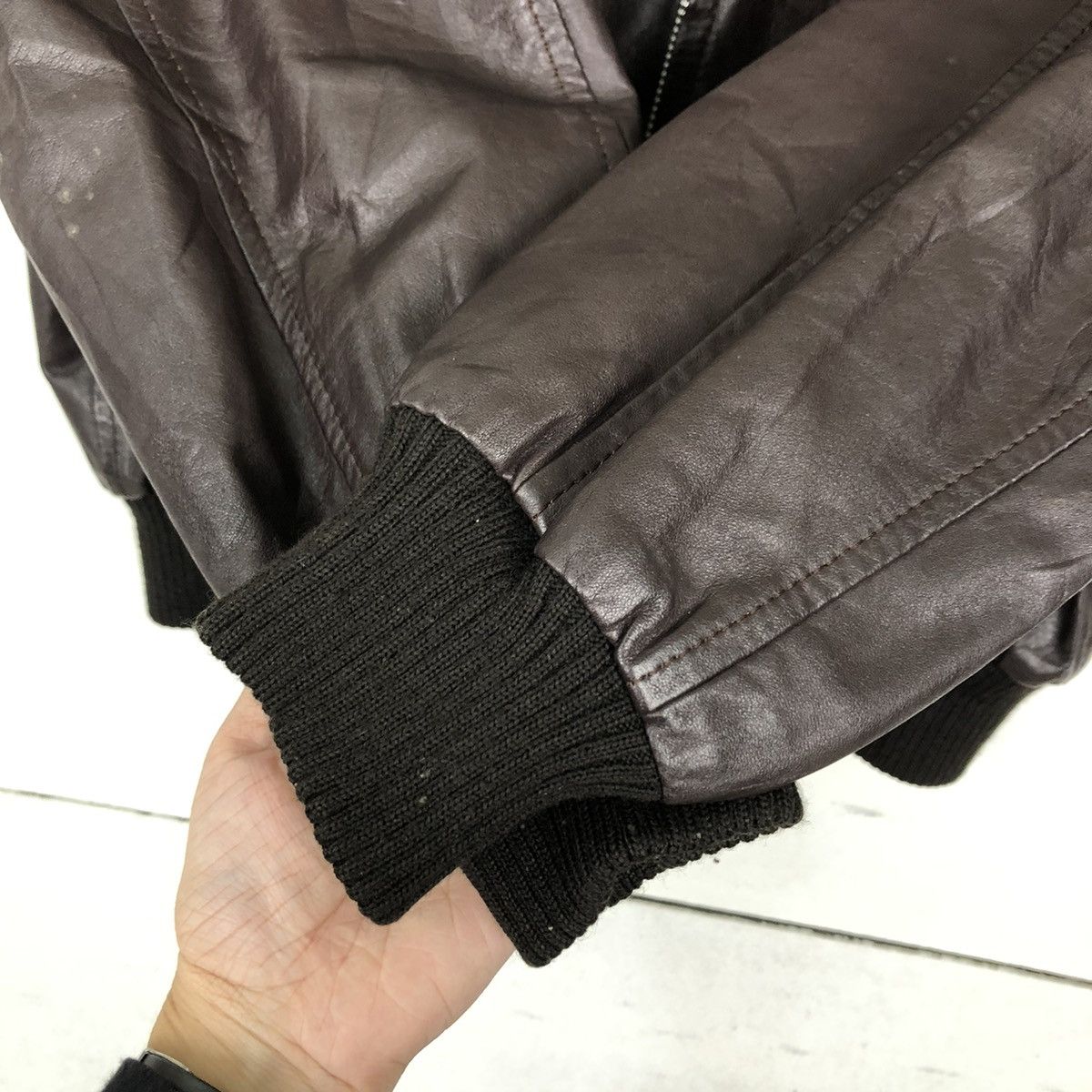 Japanese Brand 🔥VINTAGE LEATHER JACKET JAPAN BLANKET ISSEY MIYAKE Size US L / EU 52-54 / 3 - 11 Thumbnail