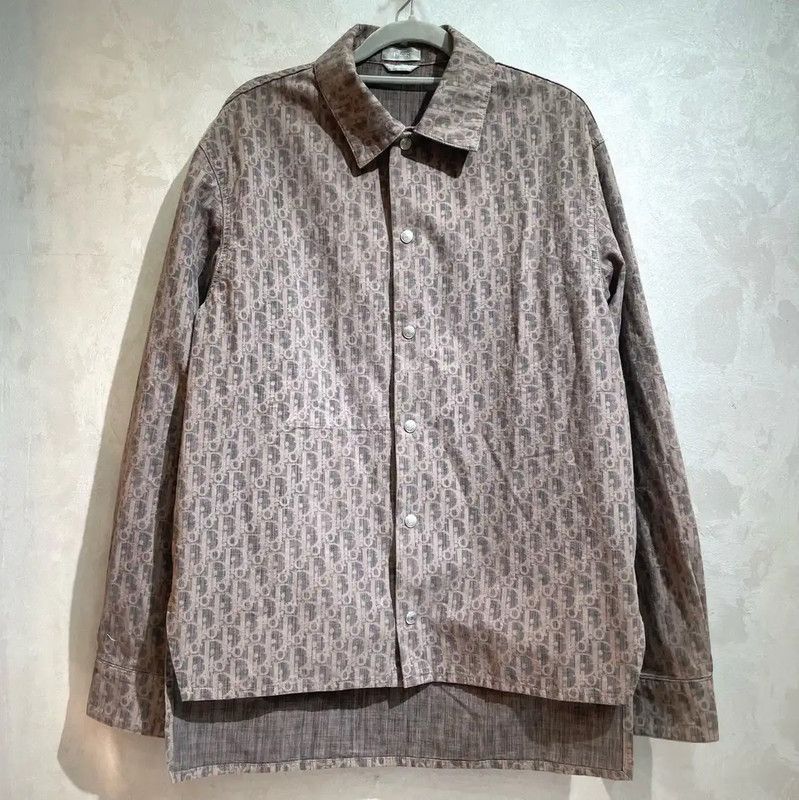 Dior Dior Brown Cotton Men's Shirt 0089 Size US S / EU 44-46 / 1 - 1 Thumbnail