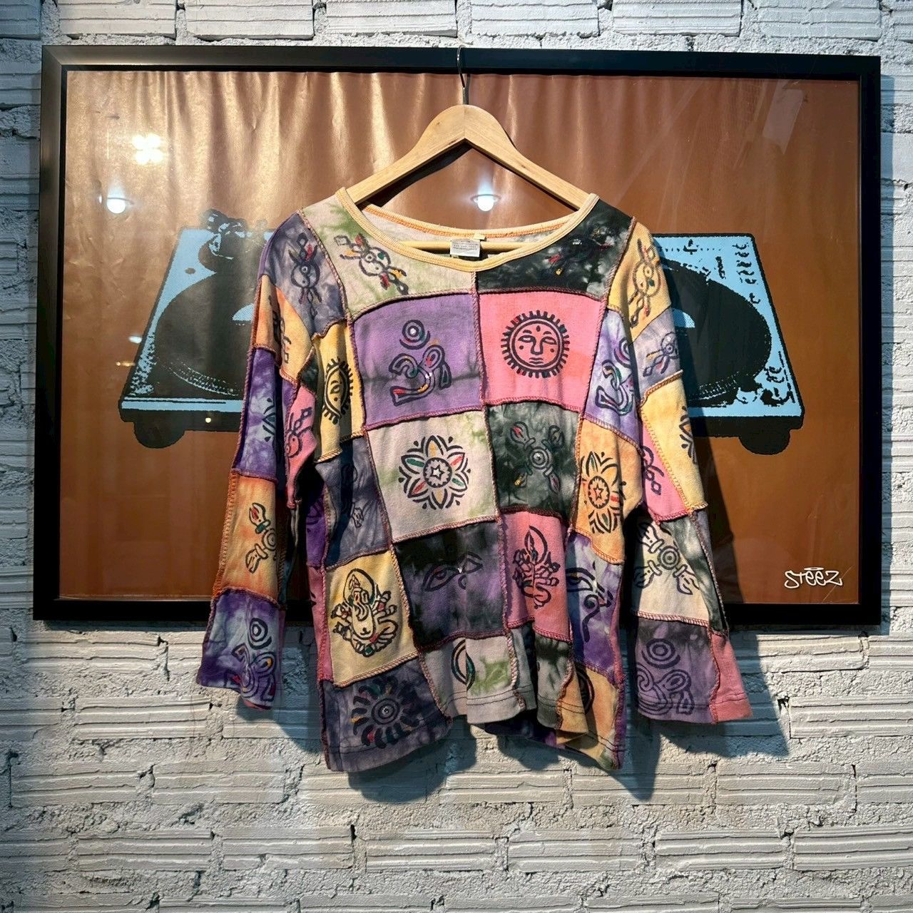 Japanese Brand Y2K Patchwork Hippie Sweater Size US XL / EU 56 / 4 - 1 Thumbnail
