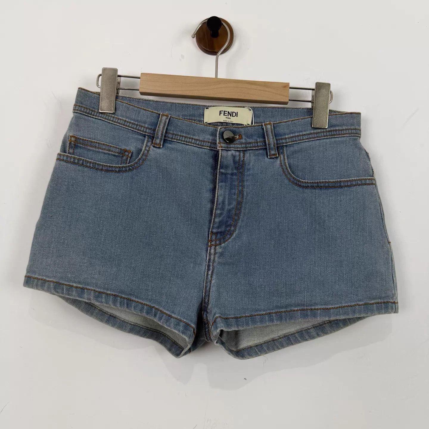 Fendi Fendi Pom Pom Denim Shorts 40 99 New Size 27" / US 4 / IT 40 - 1 Thumbnail