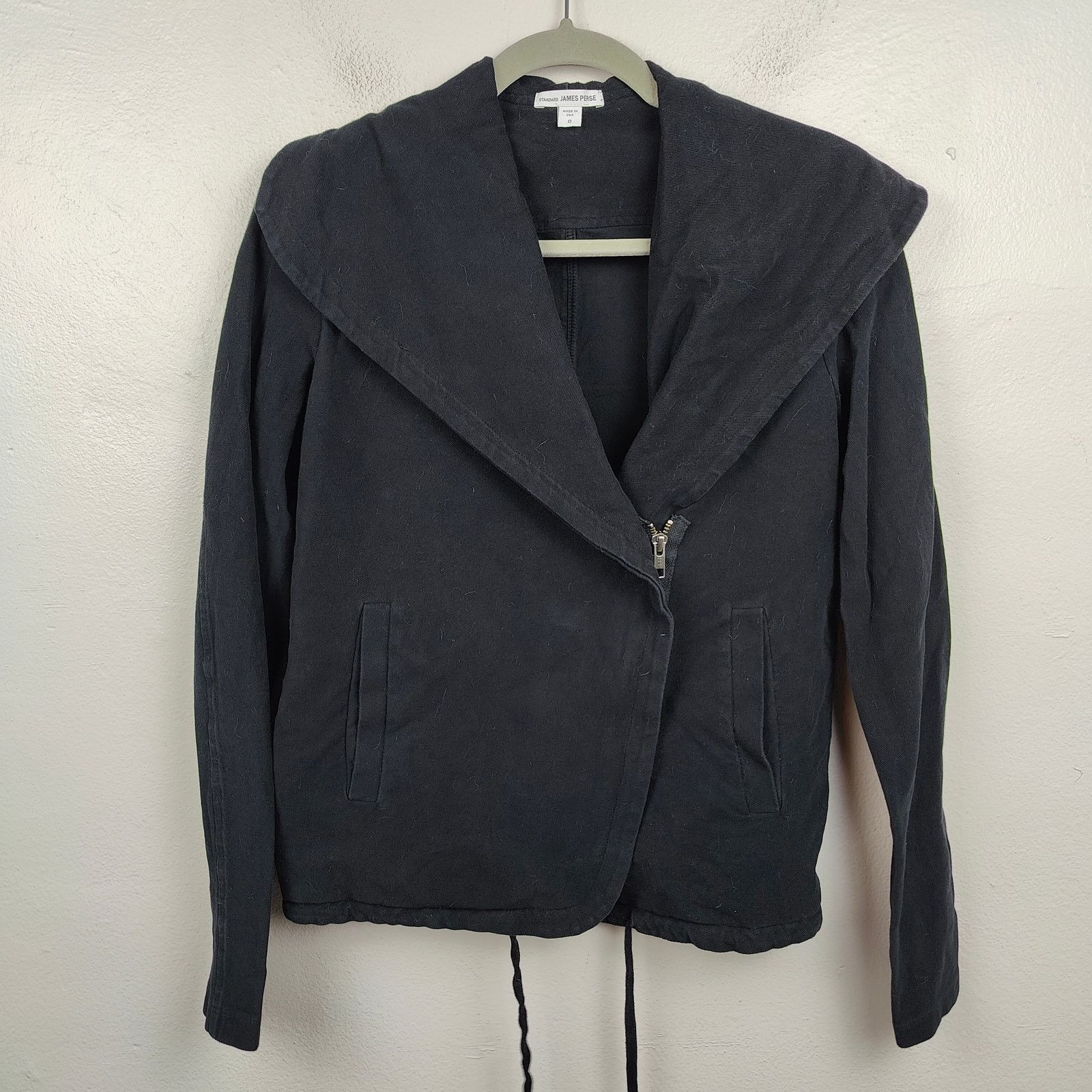 James Perse Standard James Perse Knit Moto Jacket Womens XS 0 Black Size XS / US 0-2 / IT 36-38 - 1 Thumbnail