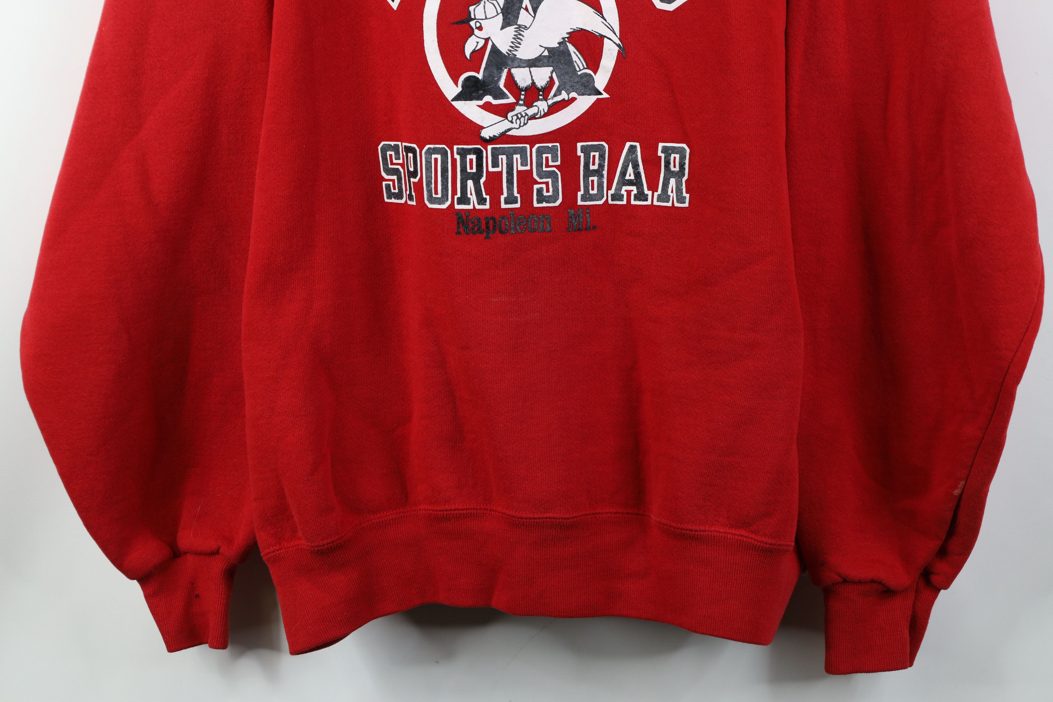 Russell Athletic Vintage 90s Russell Athletic Sports Bar Sweatshirt Red USA Size US XL / EU 56 / 4 - 3 Thumbnail
