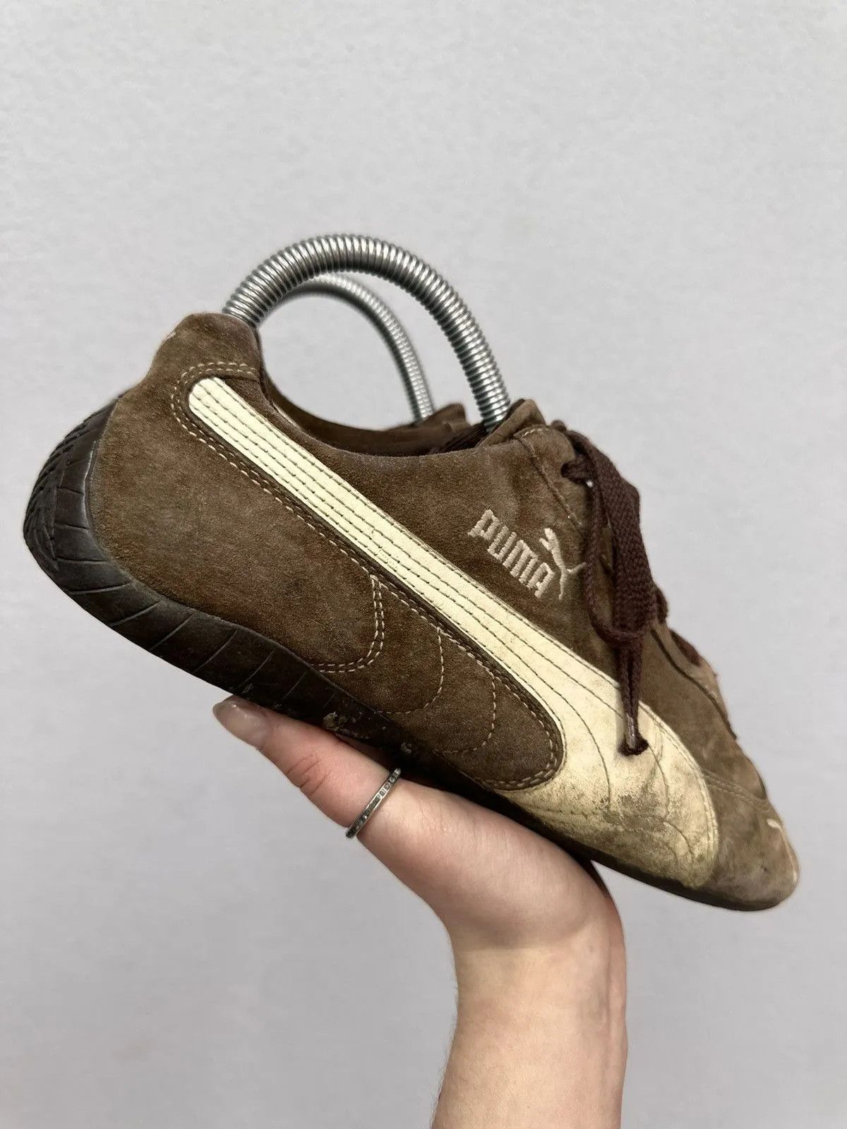 Vintage Vintage Puma Speed Cat brown Avantgarde Japan Style Y2k Size US 7 / EU 40 - 4 Thumbnail