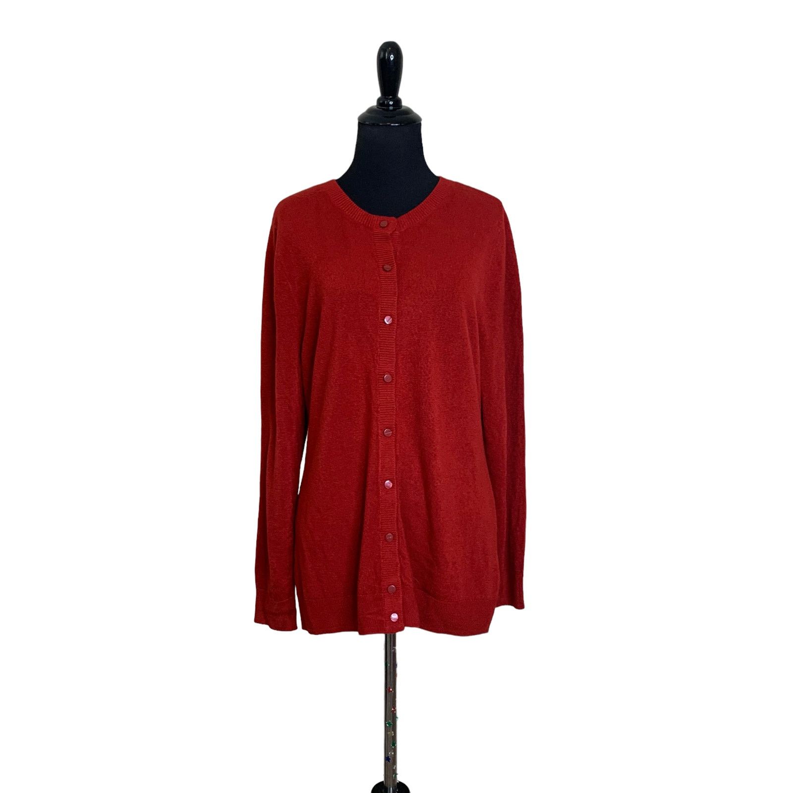 Croft & Barrow Croft & Barrow red long sleeves cardigan sweater size M Size M / US 6-8 / IT 42-44 - 9 Thumbnail