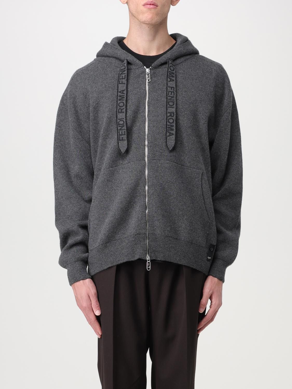 Fendi o1s1wg110226 Cardigan in Dark Gray Size US S / EU 44-46 / 1 - 1 Thumbnail