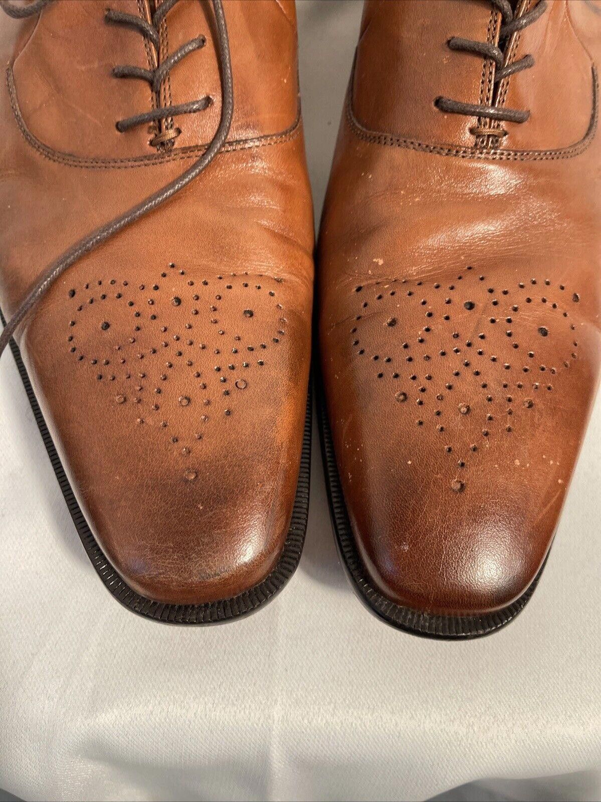 Designer Broletto Mens Black Leather Italian Size: 1l 1/2M Size US 11.5 / EU 44-45 - 4 Thumbnail