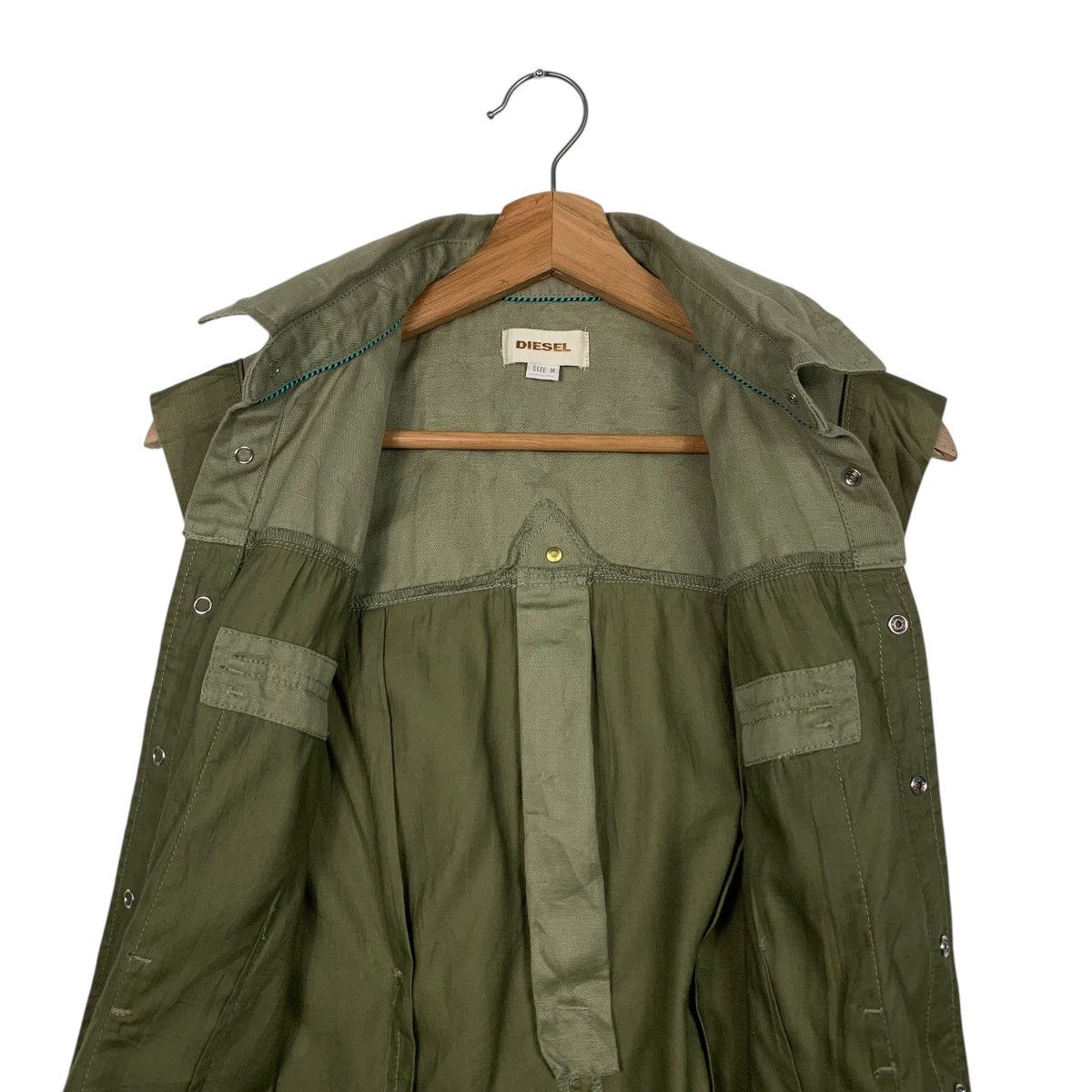 Diesel DIESEL Snap Button Green Vest #1671-C74 Size US M / EU 48-50 / 2 - 9 Thumbnail