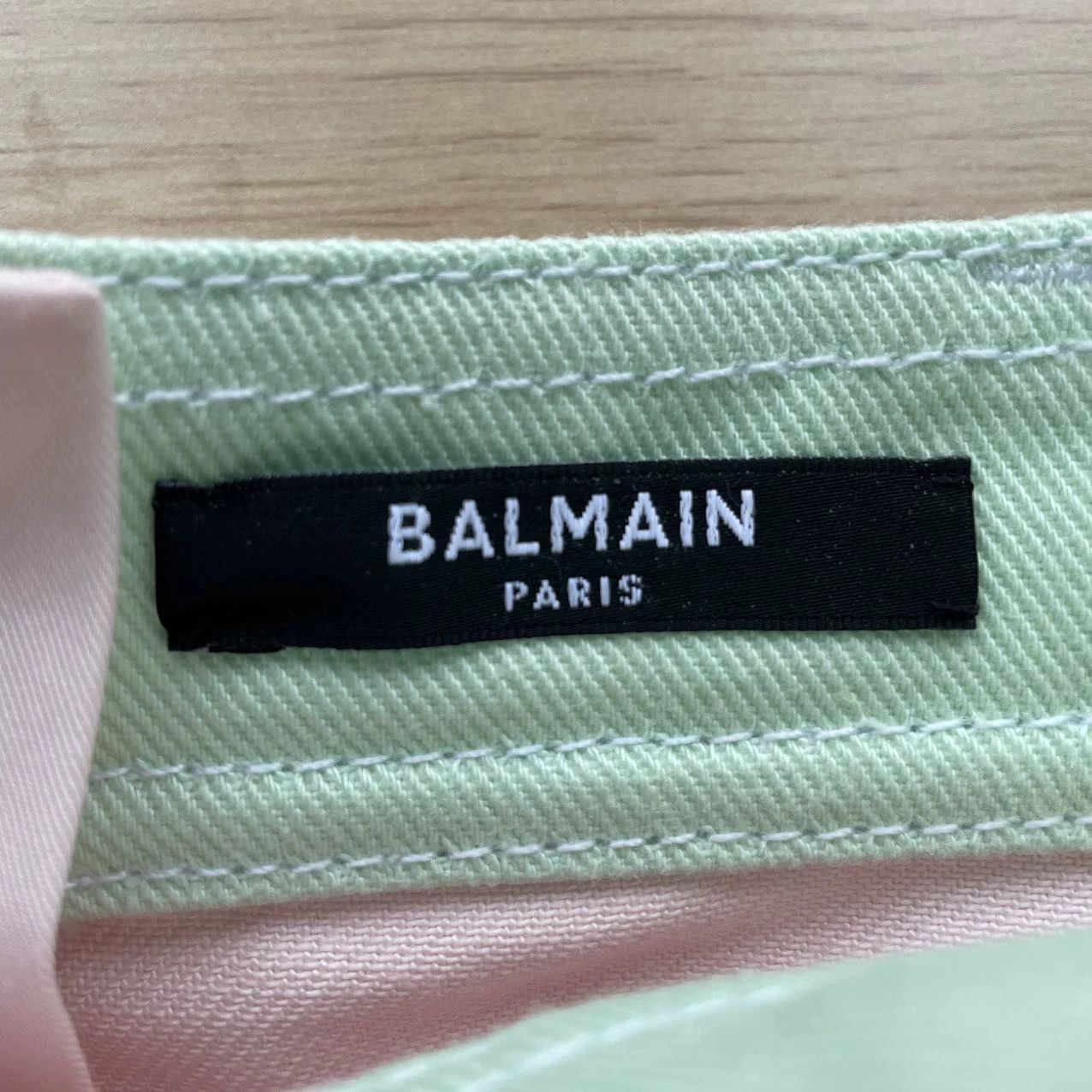 Balmain Balmain Pink Denim White Macaron Colorblock Dress 36 Size 25" / US 0 / IT 36 - 4 Thumbnail