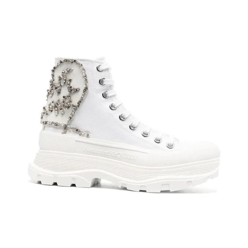 Alexander McQueen o1y0225 Hi-Top Sneakers in White Size US 10 / IT 40 - 1 Thumbnail