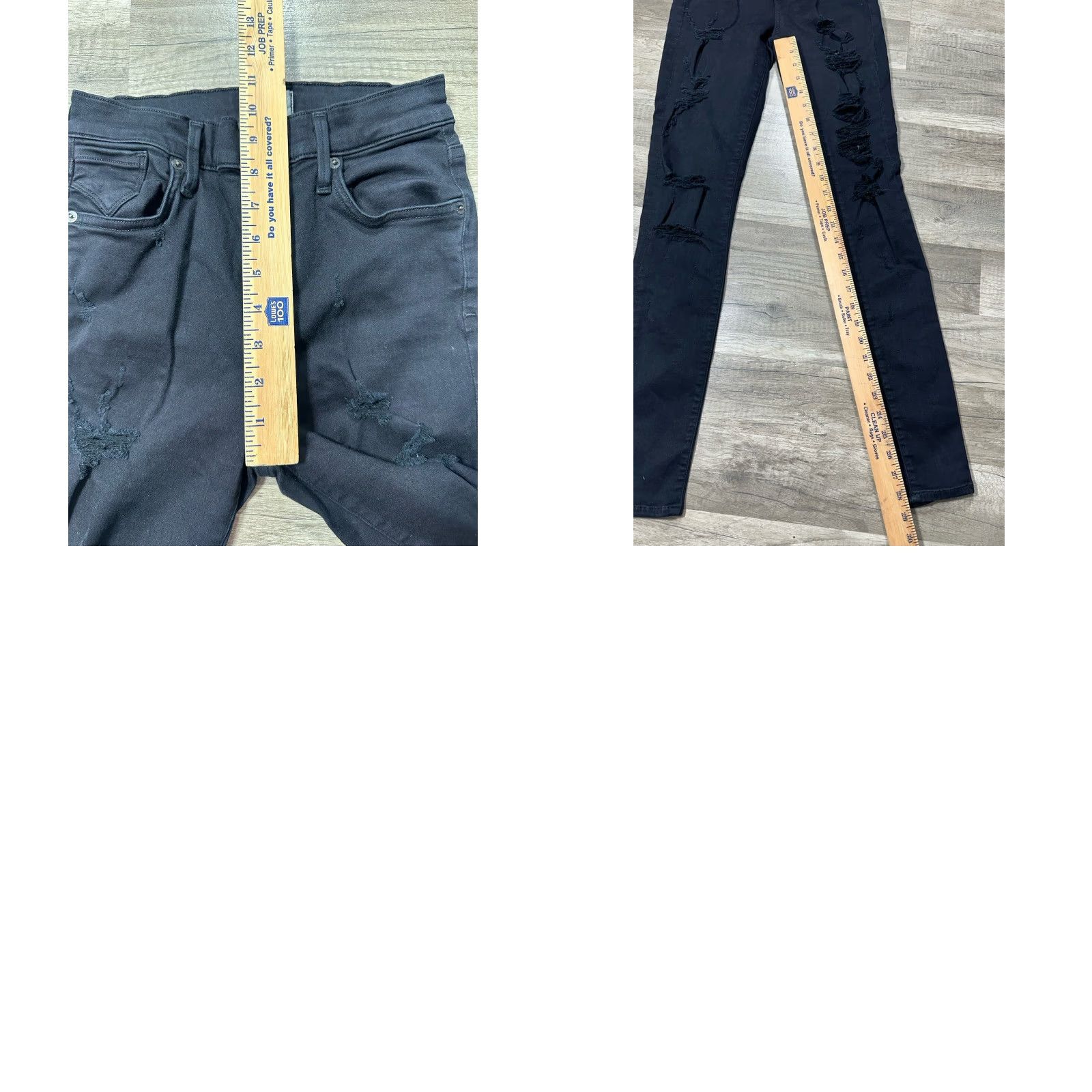 Agolde AGOLDE Jeans Women 26 Black Cotton Blend Skinny Distressed Size 26" / US 2 / IT 38 - 8 Thumbnail