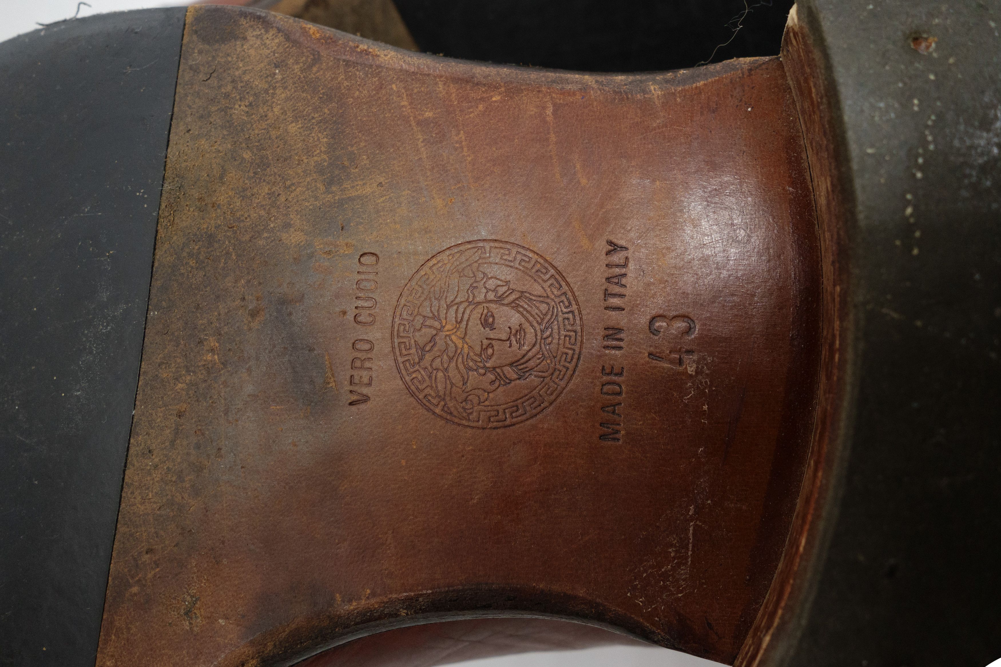 Versace Gianni Versace Vintage Apron Toe Square Rust Patina Derby Size US 10 / EU 43 - 8 Thumbnail