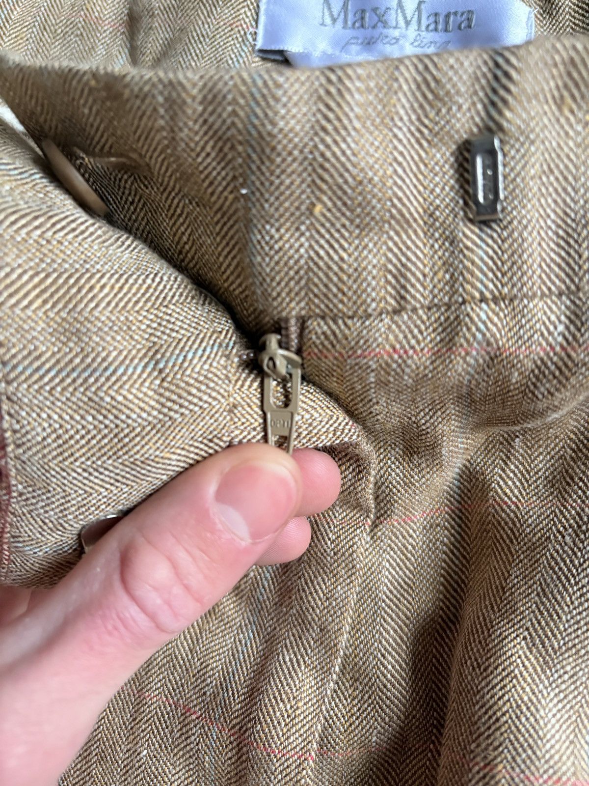 Max Mara Max Mara Vintage Linen Women’s Wide Pants/Trousers Designer Size 30" / US 8 / IT 44 - 6 Thumbnail