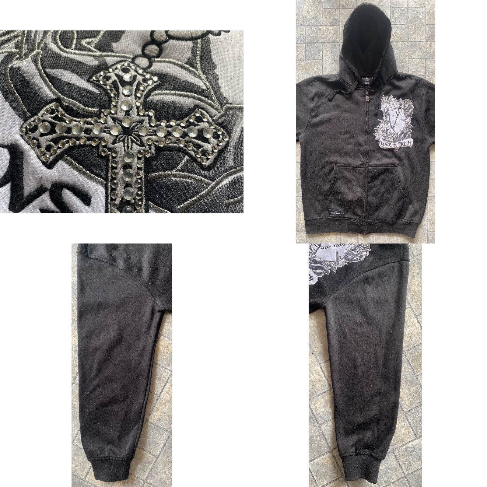 Vintage VINTAGE Victorious Urban Couture Hoodie Size L Black Men Zip Size US L / EU 52-54 / 3 - 8 Thumbnail