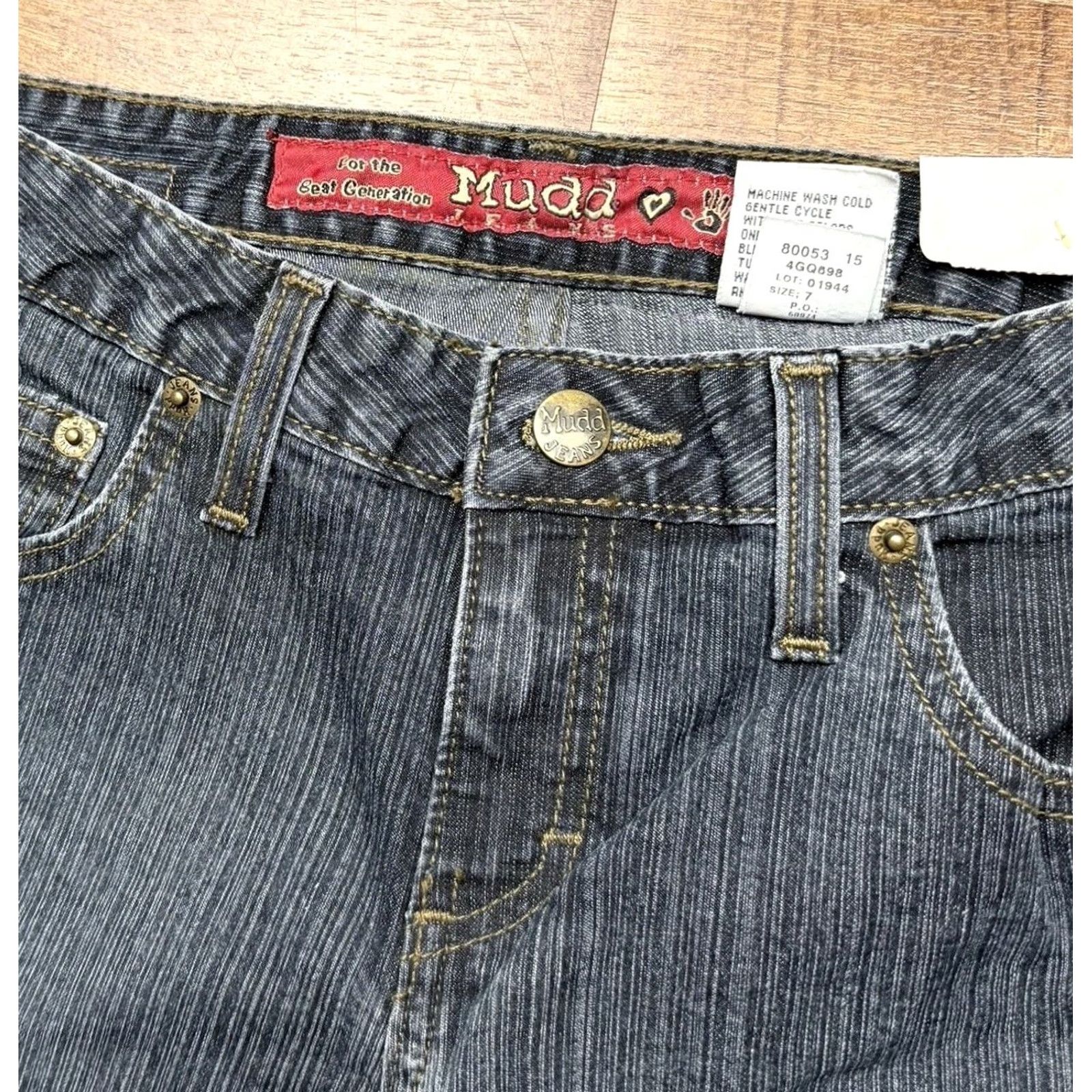 Vintage VINTAGE Mudd Flared Jeans Women’s Size 9 Blue 5-Pocket Cotton Blend Dark Wash Y2K Size 30" / US 8 / IT 44 - 5 Thumbnail