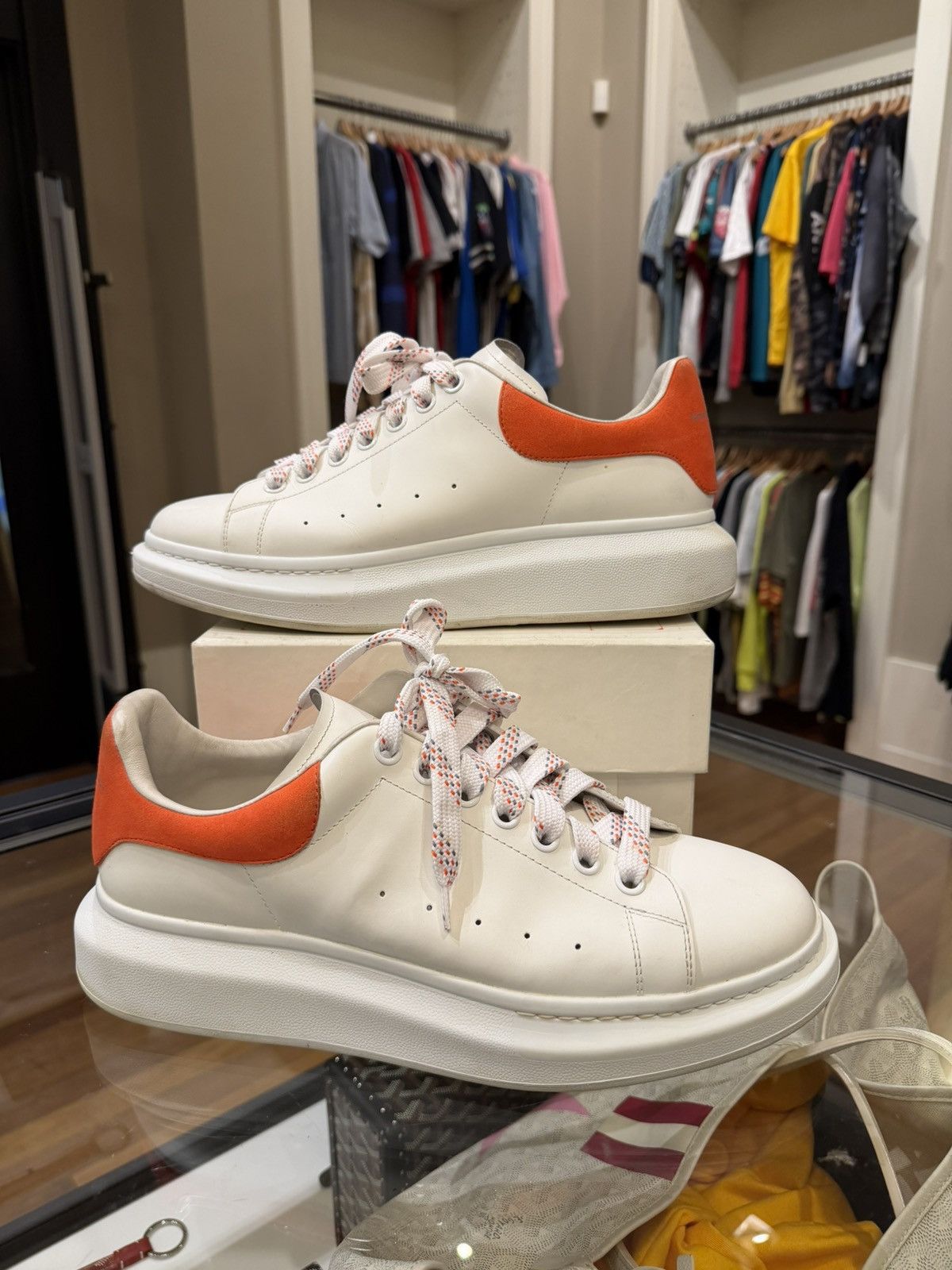 Alexander McQueen Alexander McQueen Oversized Sneaker - Warm Orange Heel Size US 11 / EU 44 - 1 Thumbnail