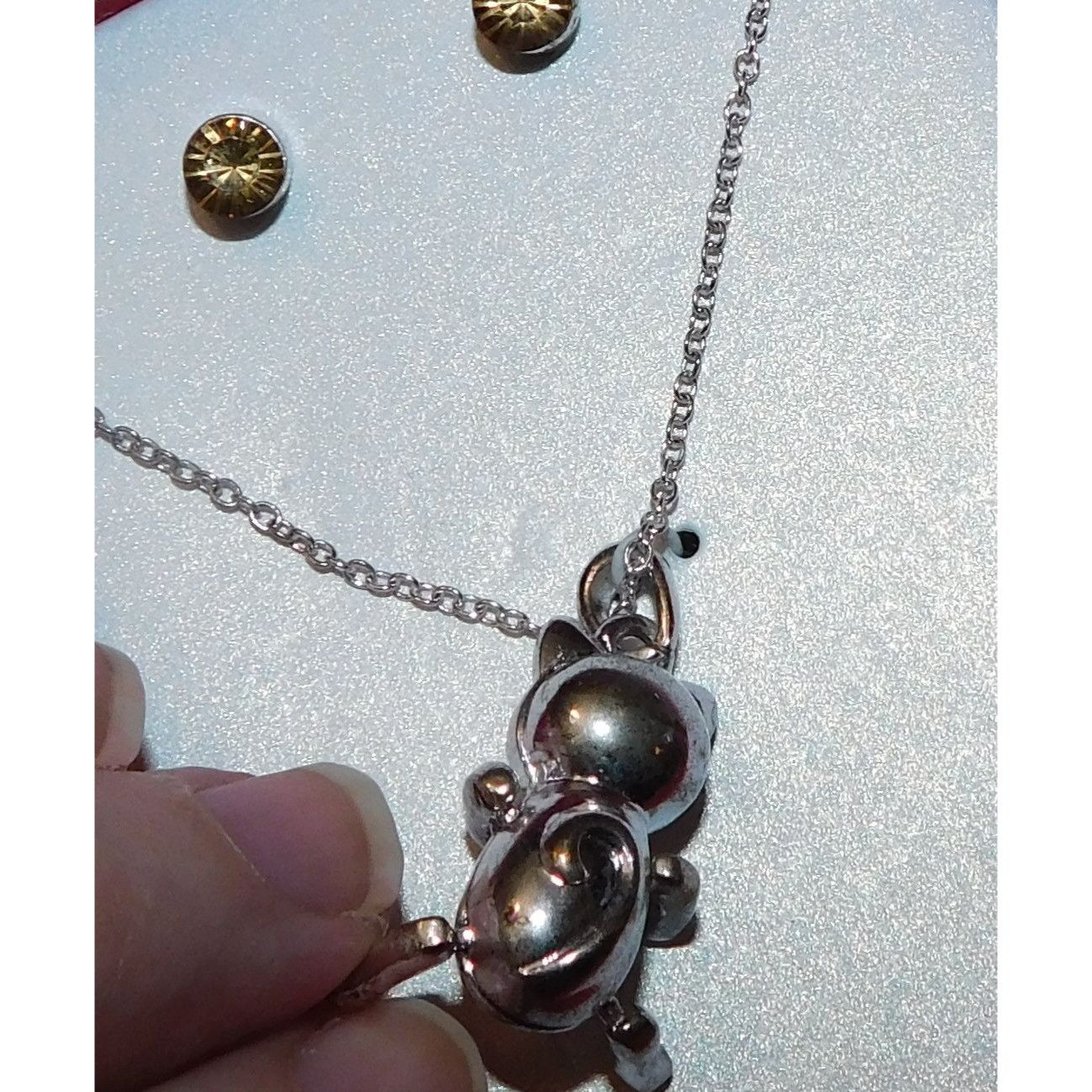 Other Articulated Cat Necklace And Earring Set Size ONE SIZE - 2 Thumbnail