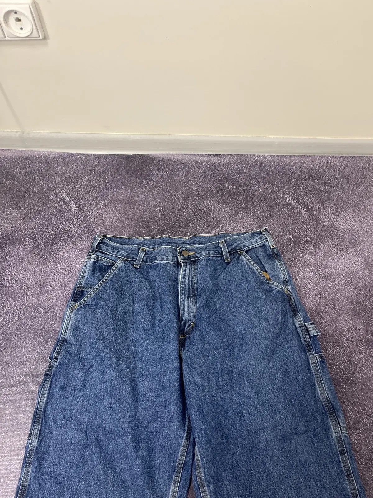 Carhartt × Vintage Vintage Carhartt Blue Denim Dungaree Fit Hype Baggy Jeans Size US 36 / EU 52 - 7 Thumbnail