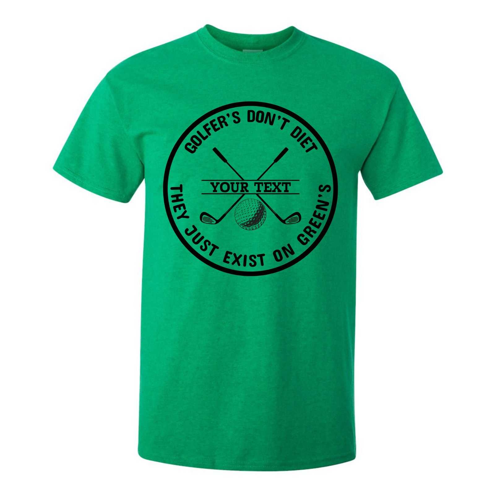 Gildan Golfers Don't Diet Personalized Name Golf Clubs Ball T-Shirt Size US XL / EU 56 / 4 - 17 Thumbnail
