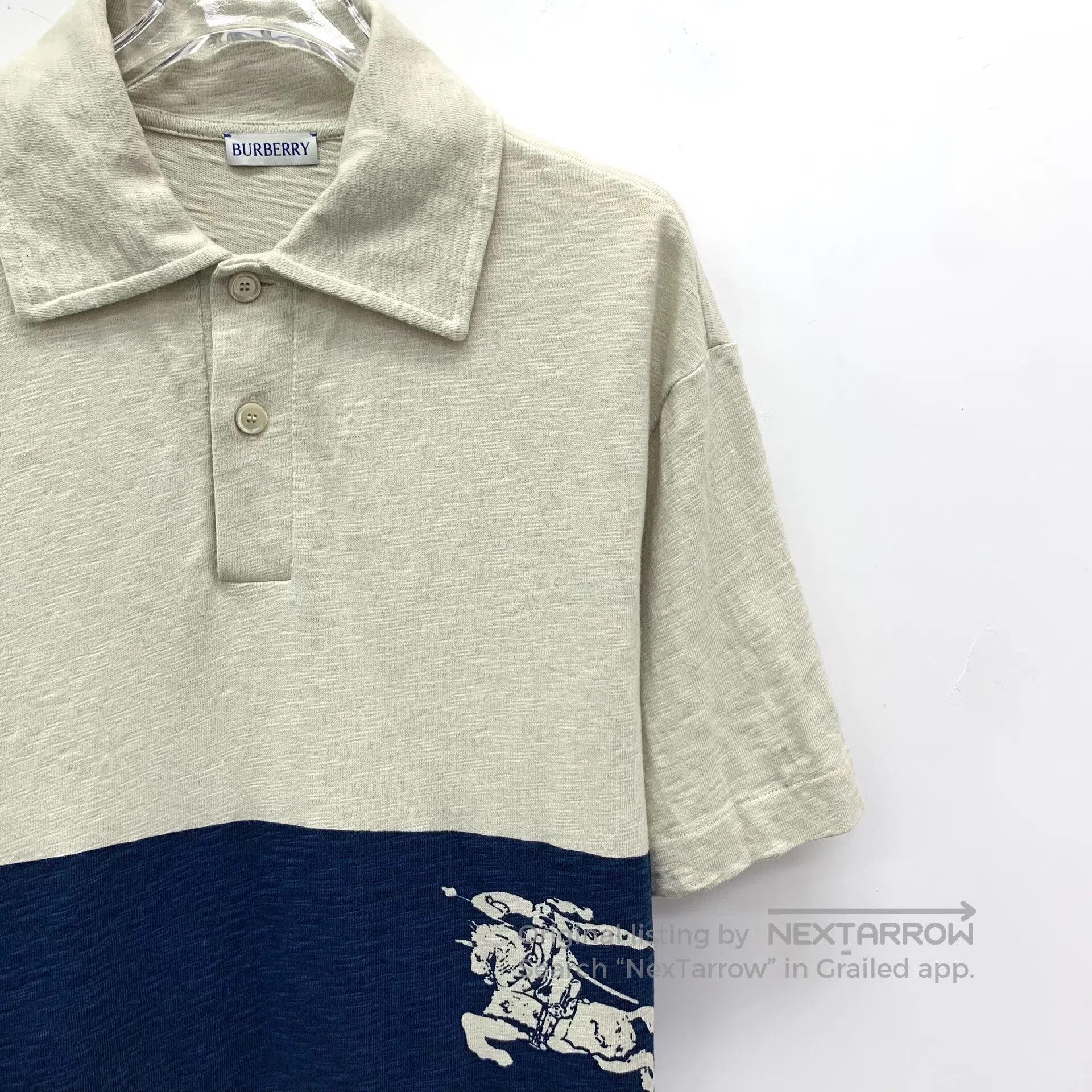 Burberry Burberry Color-blocked warhorse knight printed cotton coll Size US M / EU 48-50 / 2 - 3 Thumbnail