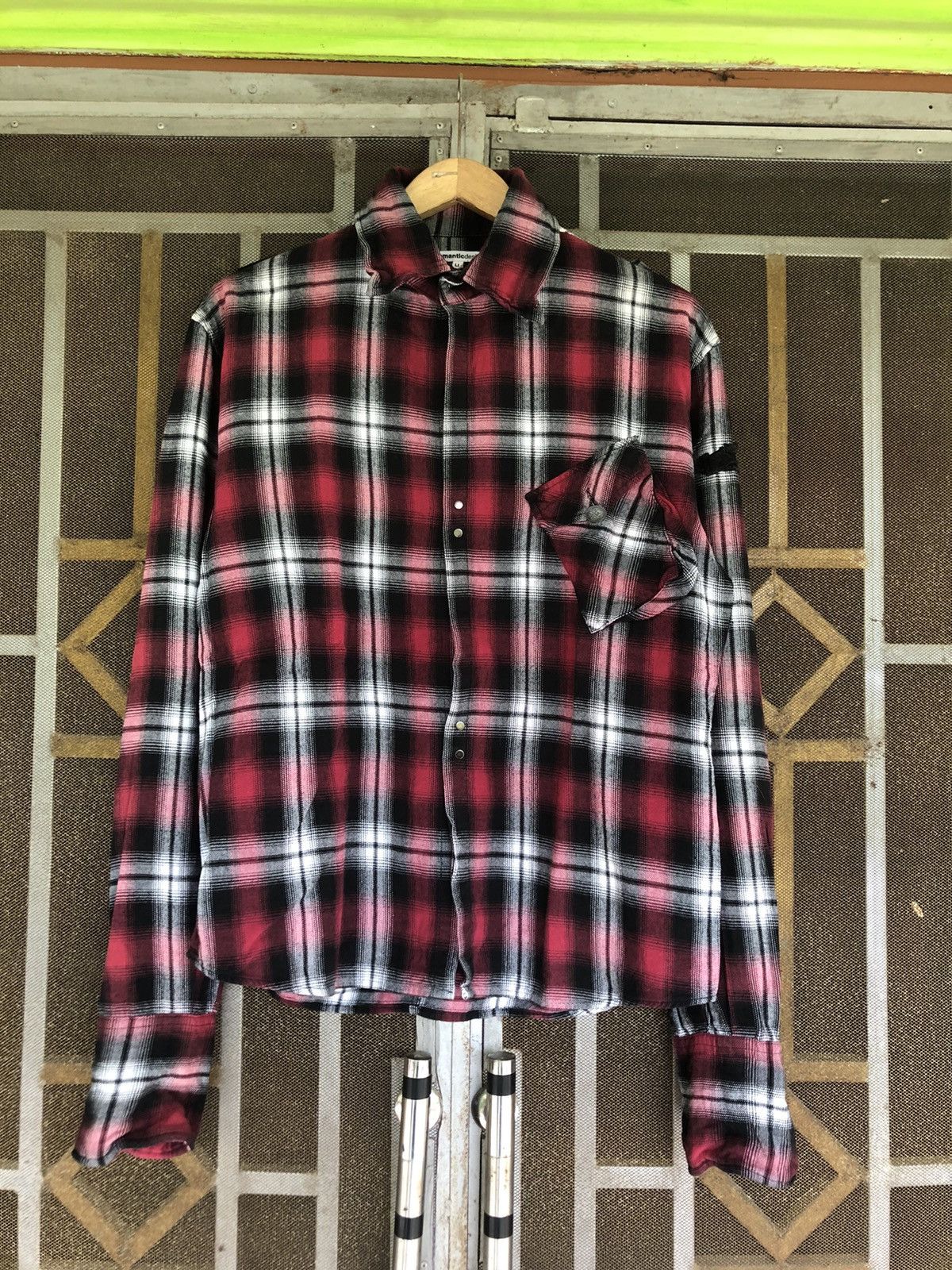 If Six Was Nine Semantic Design Flannel Shirt Size US L / EU 52-54 / 3 - 1 Thumbnail