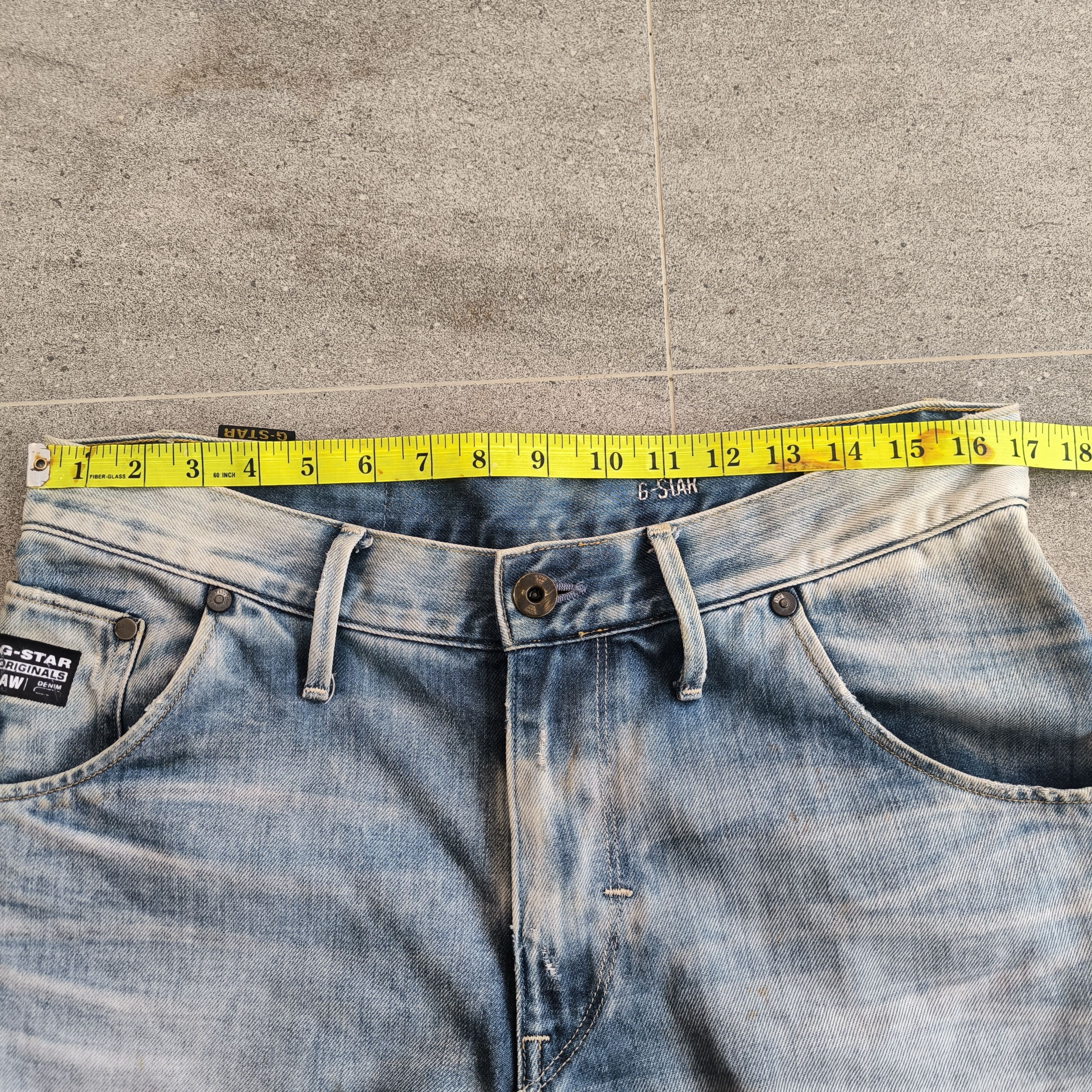G-Star G-Star Raw 3301 Arc 3D Loose Fit Washed Denim Jeans Size US 32 / EU 48 - 14 Thumbnail