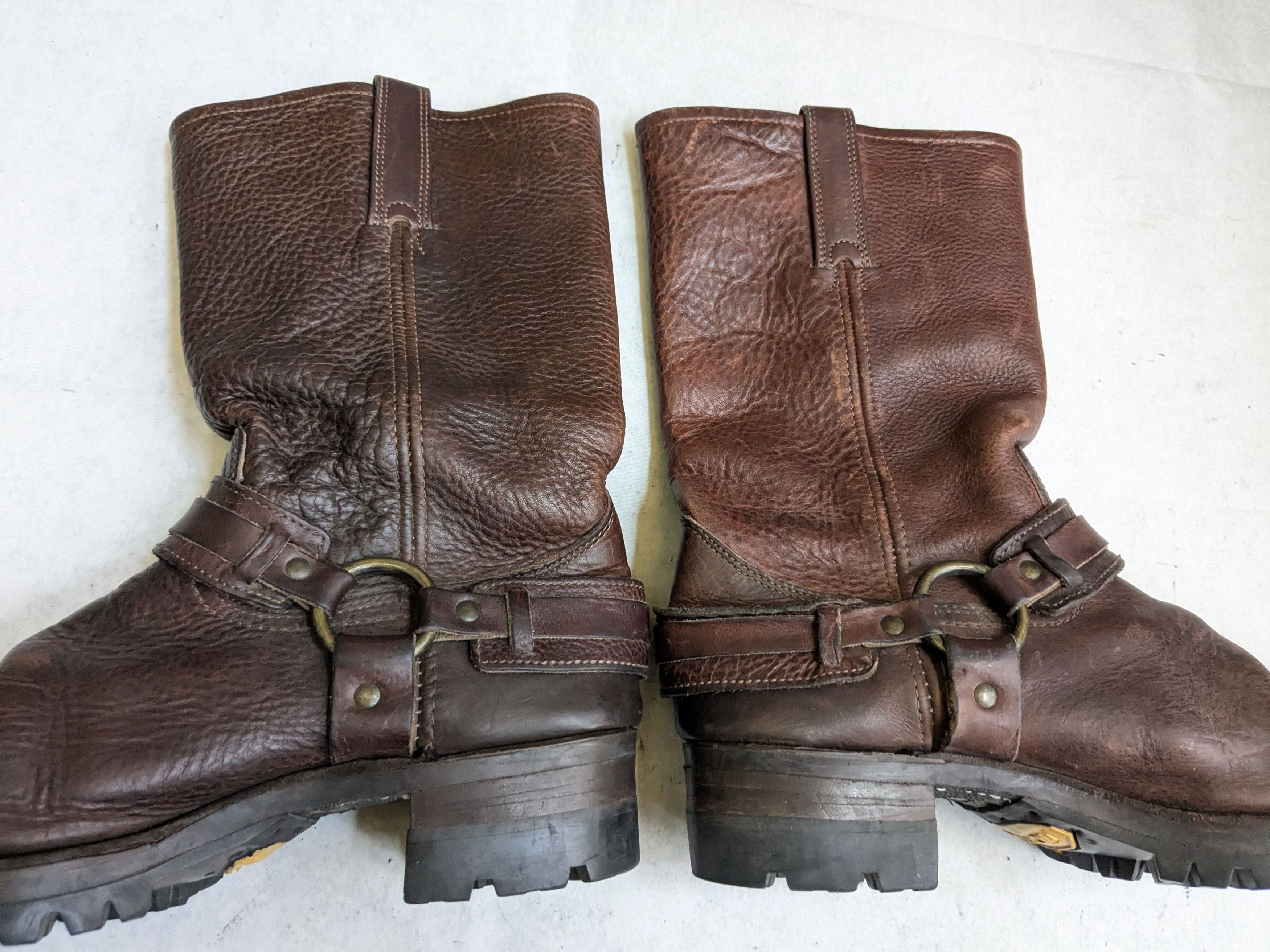Frye Frye Harness Brown Leather 10 M Leather Buckle Size US 10 / EU 43 - 7 Thumbnail