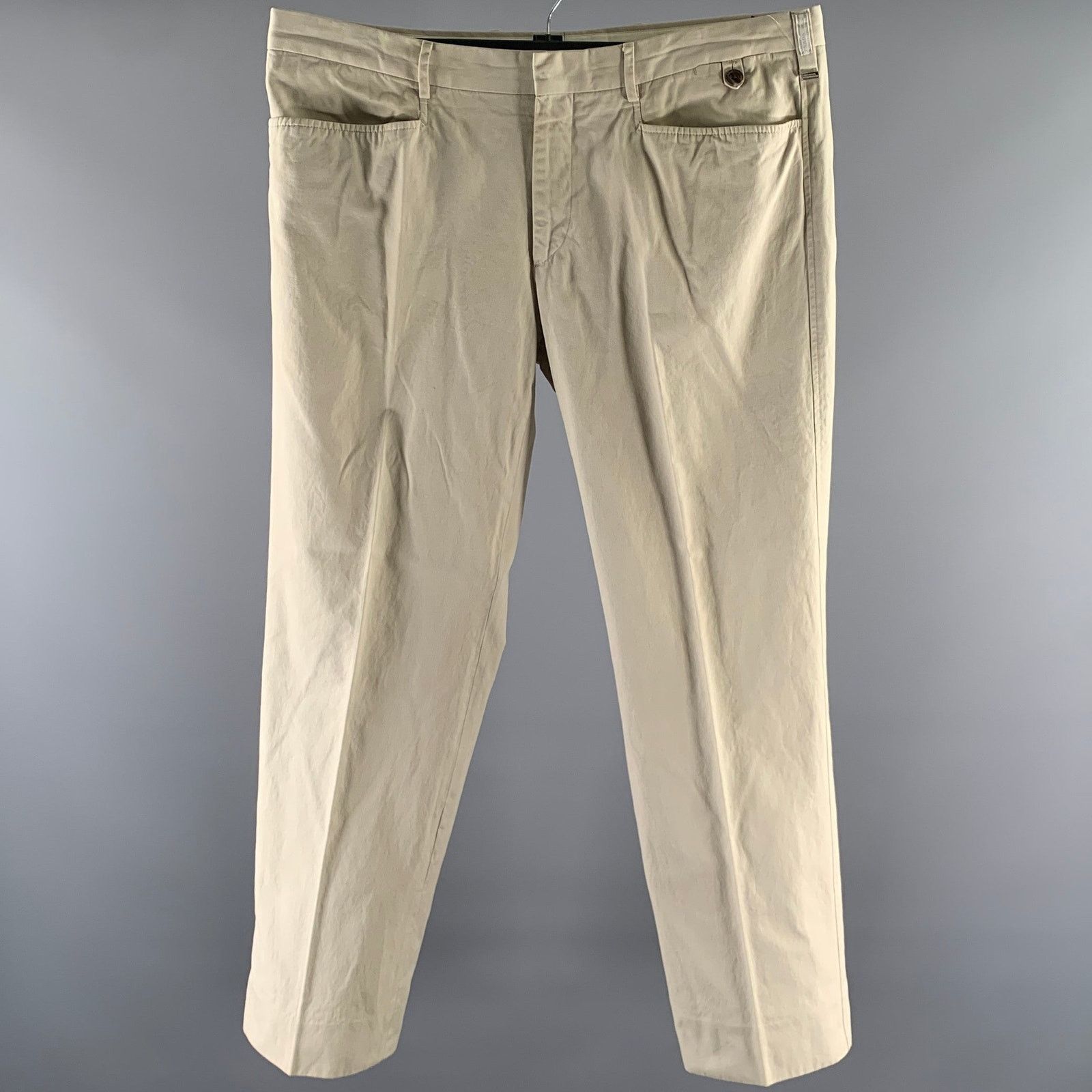 Prada PRADA Size 36 Khaki Cotton Zip Fly Casual Pants Size US 36 / EU 52 - 1 Thumbnail