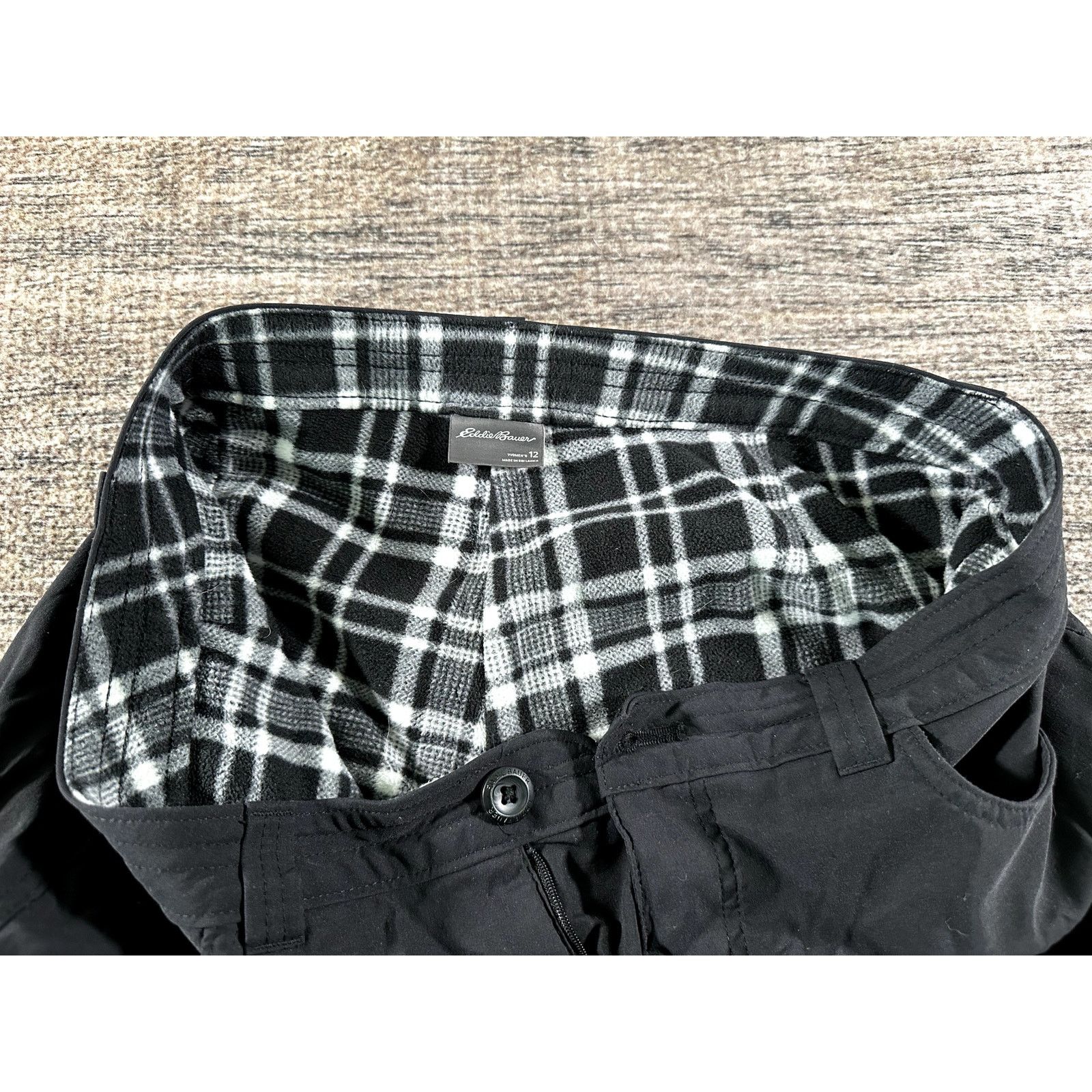 Eddie Bauer Eddie Bauer Womens Fleece Lined Black Pants Pockets Size 12 Size 34" / US 12 / IT 48 - 3 Thumbnail