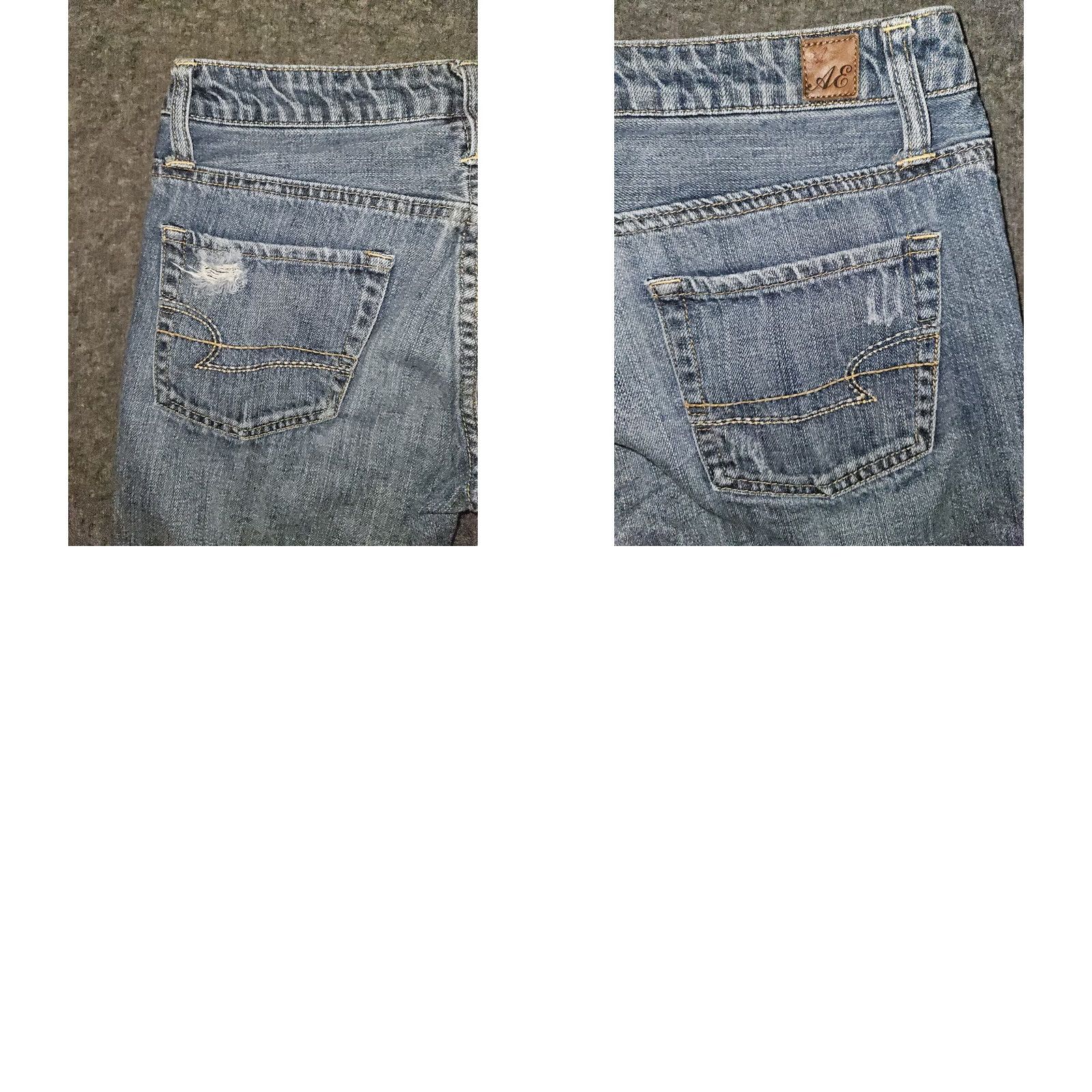 American Eagle Outfitters VINTAGE American Eagle Outfitters Jeans Straight Womens 4 Regular Low Rise Blue Distressed Preppy Mens Women Teens Girls Size 27" / US 4 / IT 40 - 8 Thumbnail