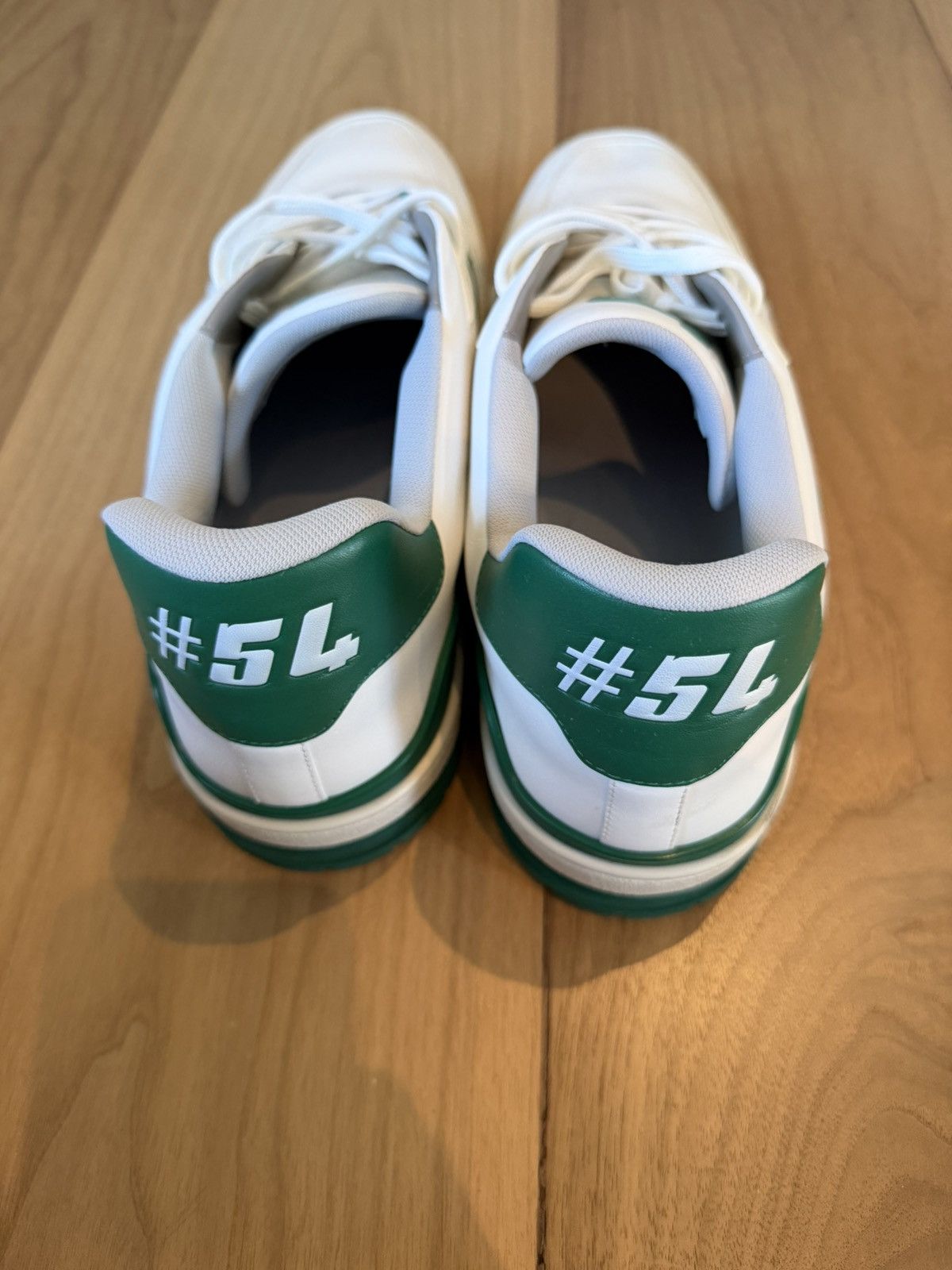 Louis Vuitton Louis Vuitton Trainer #54 Signature White Green Size US 13 / EU 46 - 8 Thumbnail