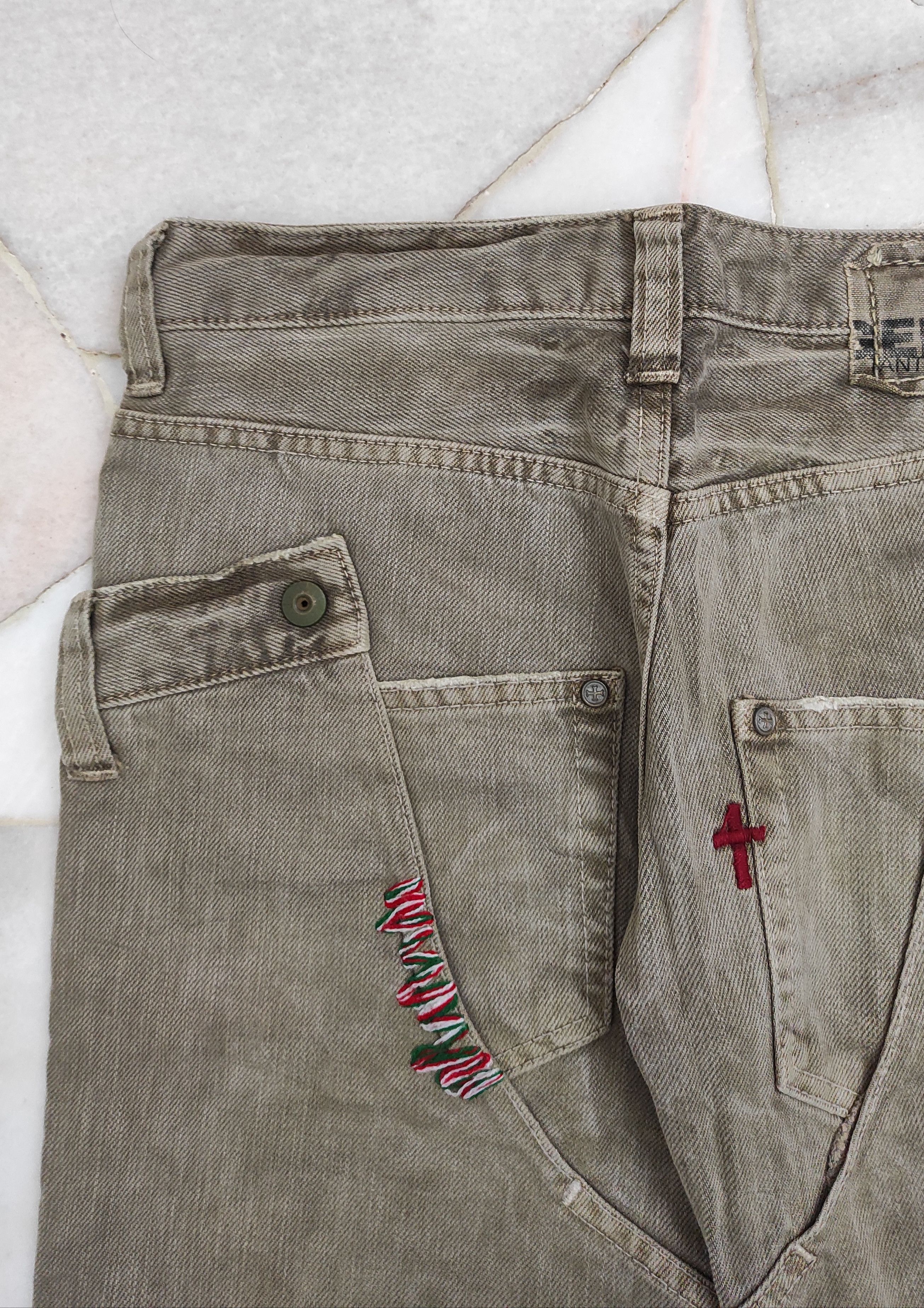 Japanese Brand Fw2000 Rare GENOESE Flip Pocket extraordinary Jeans Size 29" - 14 Thumbnail
