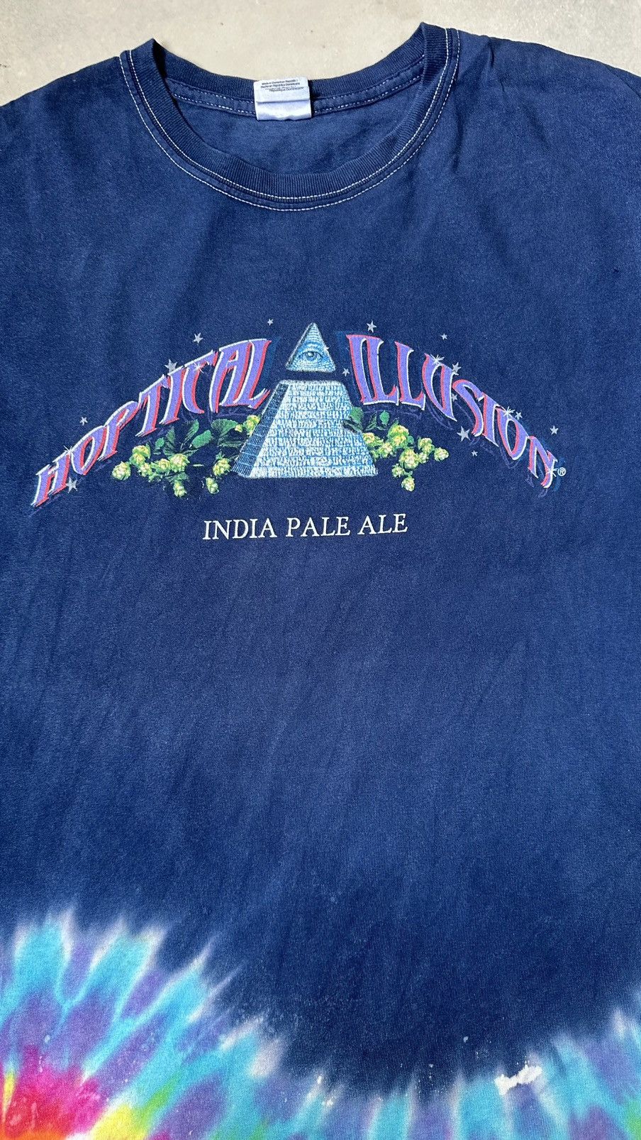 Vintage HOPTICAL ILLUSION INDIA PALE ALE BEERS TEE Size US M / EU 48-50 / 2 - 2 Thumbnail
