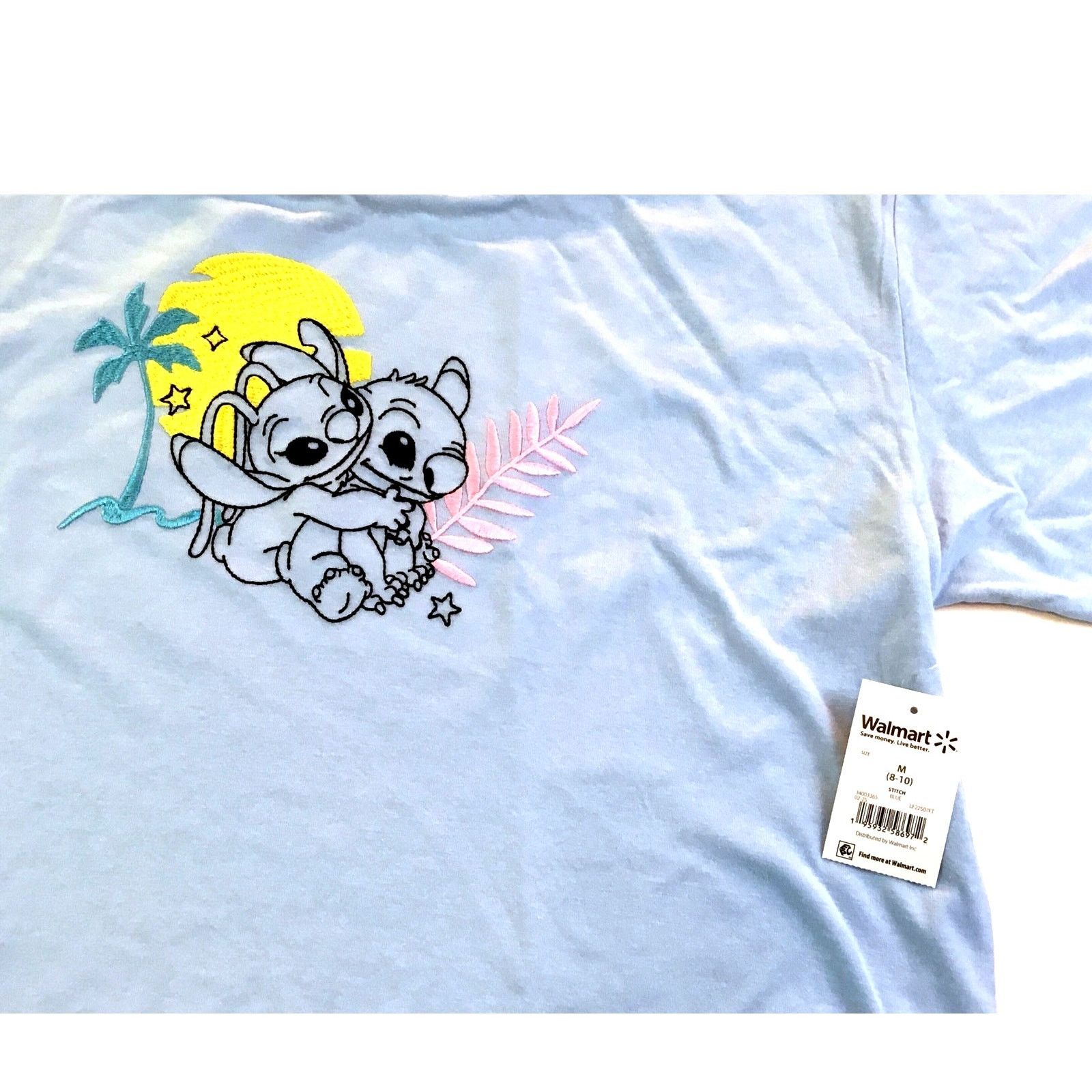 Disney Disney Stitch Angel Blue T-Shirt Embroidered Size Med NWT Size M / US 6-8 / IT 42-44 - 3 Thumbnail