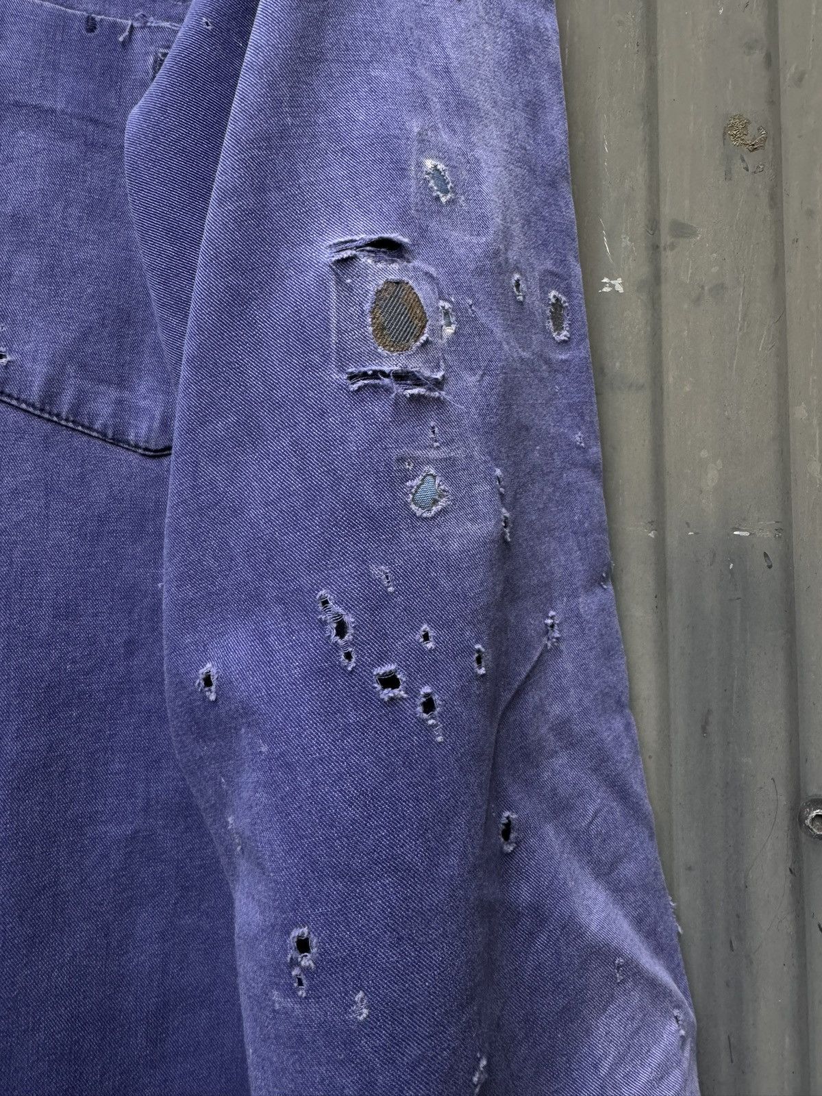 Vintage Vintage Workwear Mechanic Shirt — Faded Indigo Size US L / EU 52-54 / 3 - 9 Thumbnail