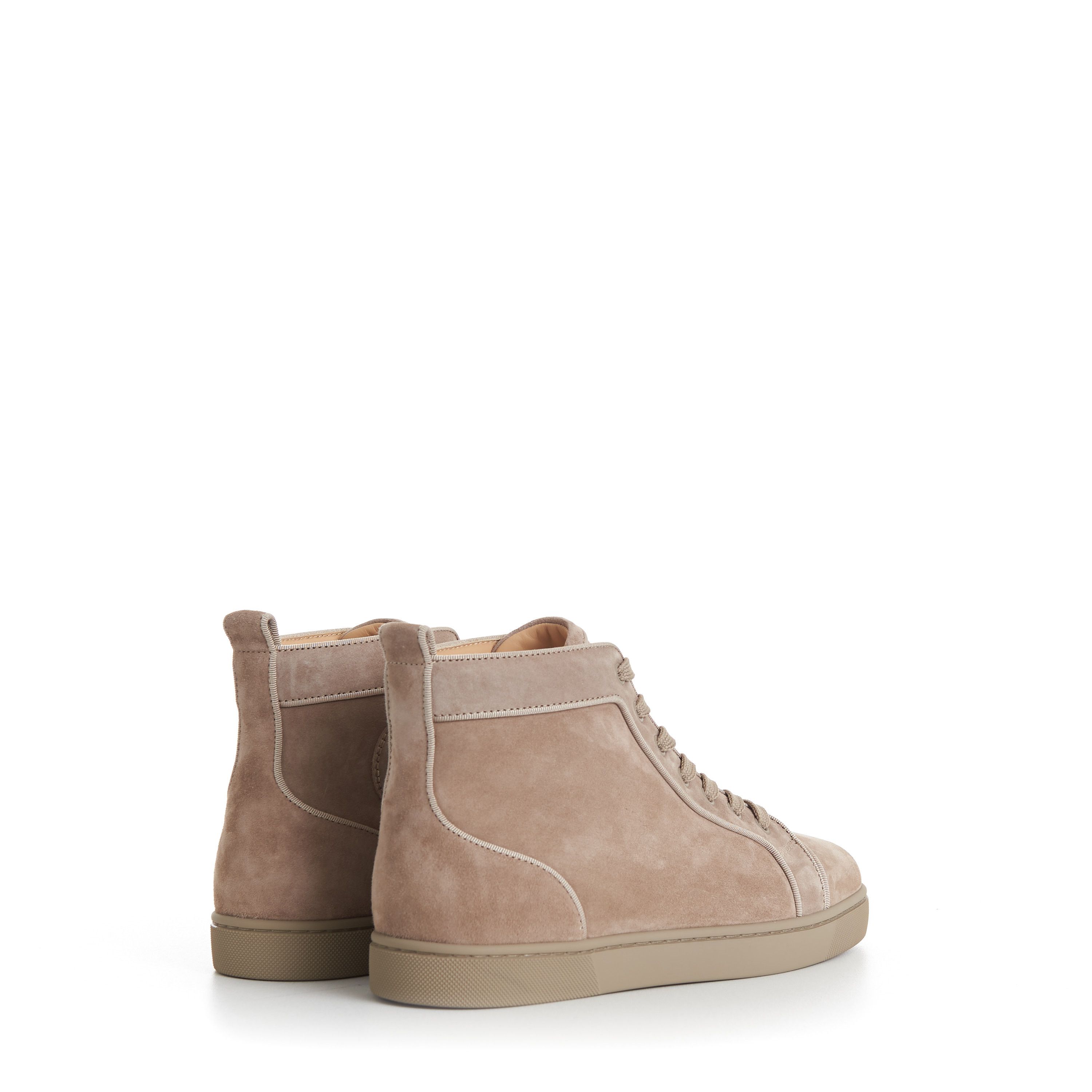 Christian Louboutin Louis High Top Sneakers - Suede, Saharienne Beige Size US 7 / EU 40 - 8 Thumbnail