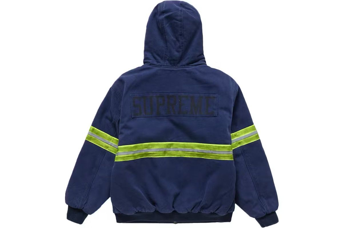 Supreme Reflective Stripe Hooded Work Jacket