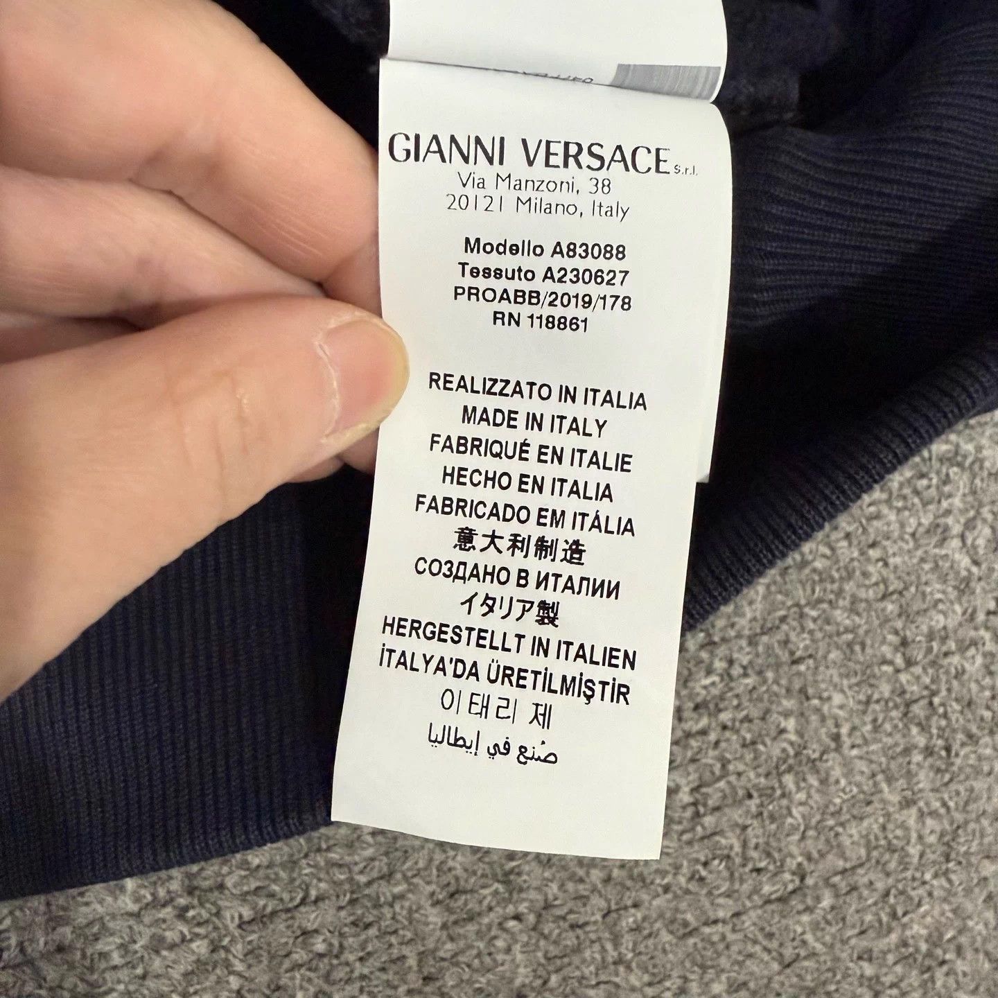 Versace Versace Baroque Navy Zipper Hoodie M 95 New Size US M / EU 48-50 / 2 - 4 Thumbnail