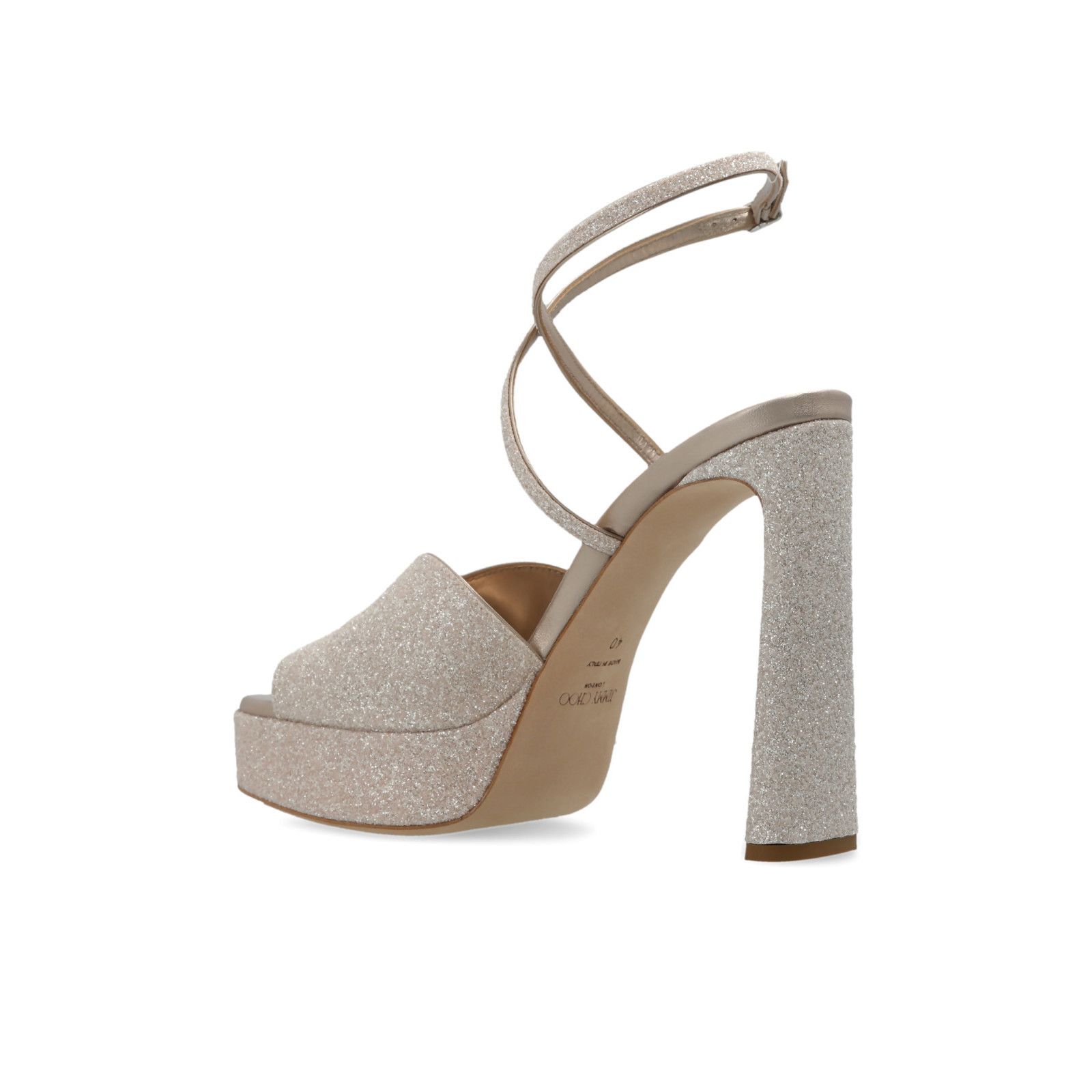 JIMMY CHOO 'Karli' Cream Platform Sandals New & Authentic (W